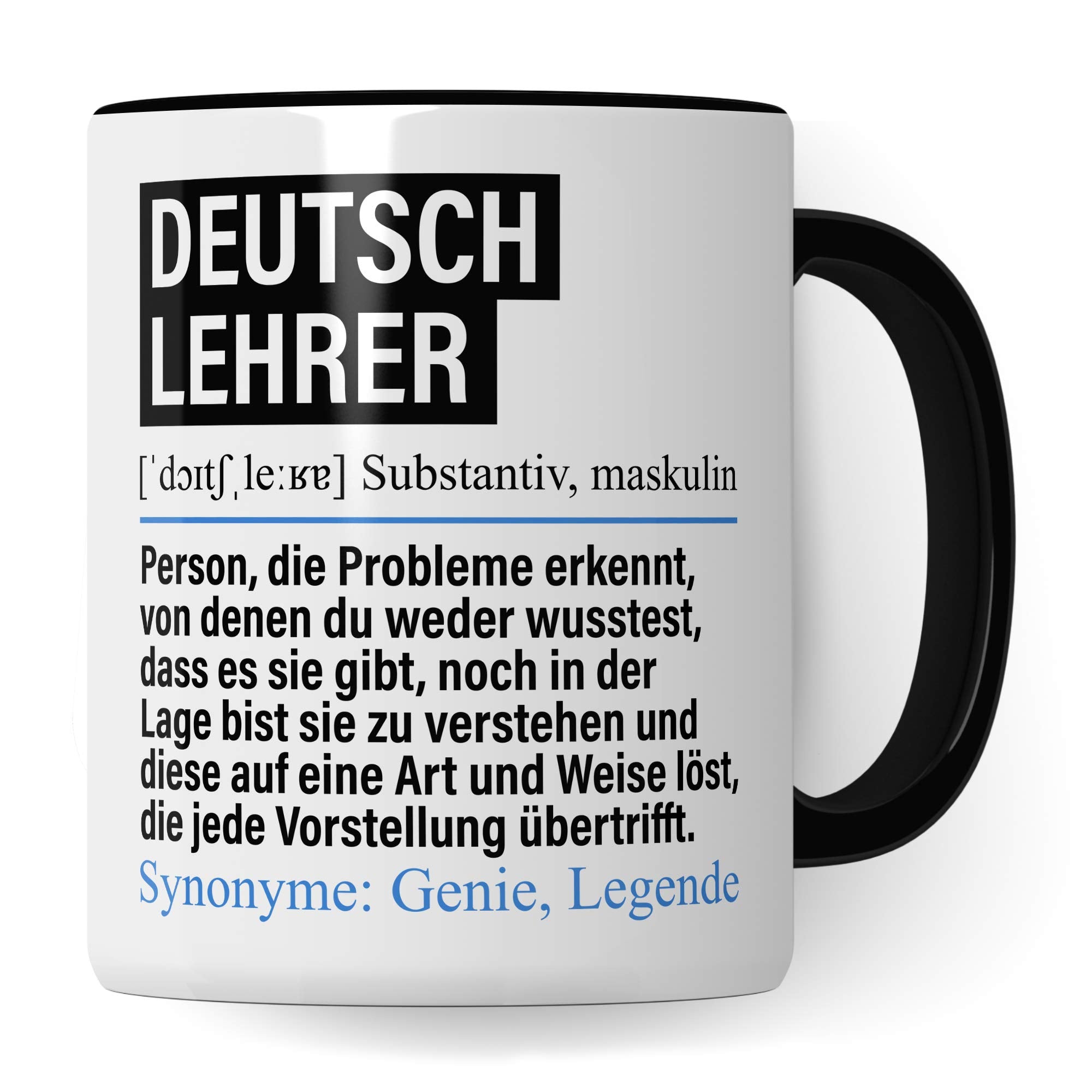 Pagma Druck Tasse Deutschlehrer lustig, Deutschlehrer Geschenk, Spruch Deutsch Lehrer Kaffeebecher Geschenkidee, Kaffeetasse Beruf Lehramt Teetasse Becher