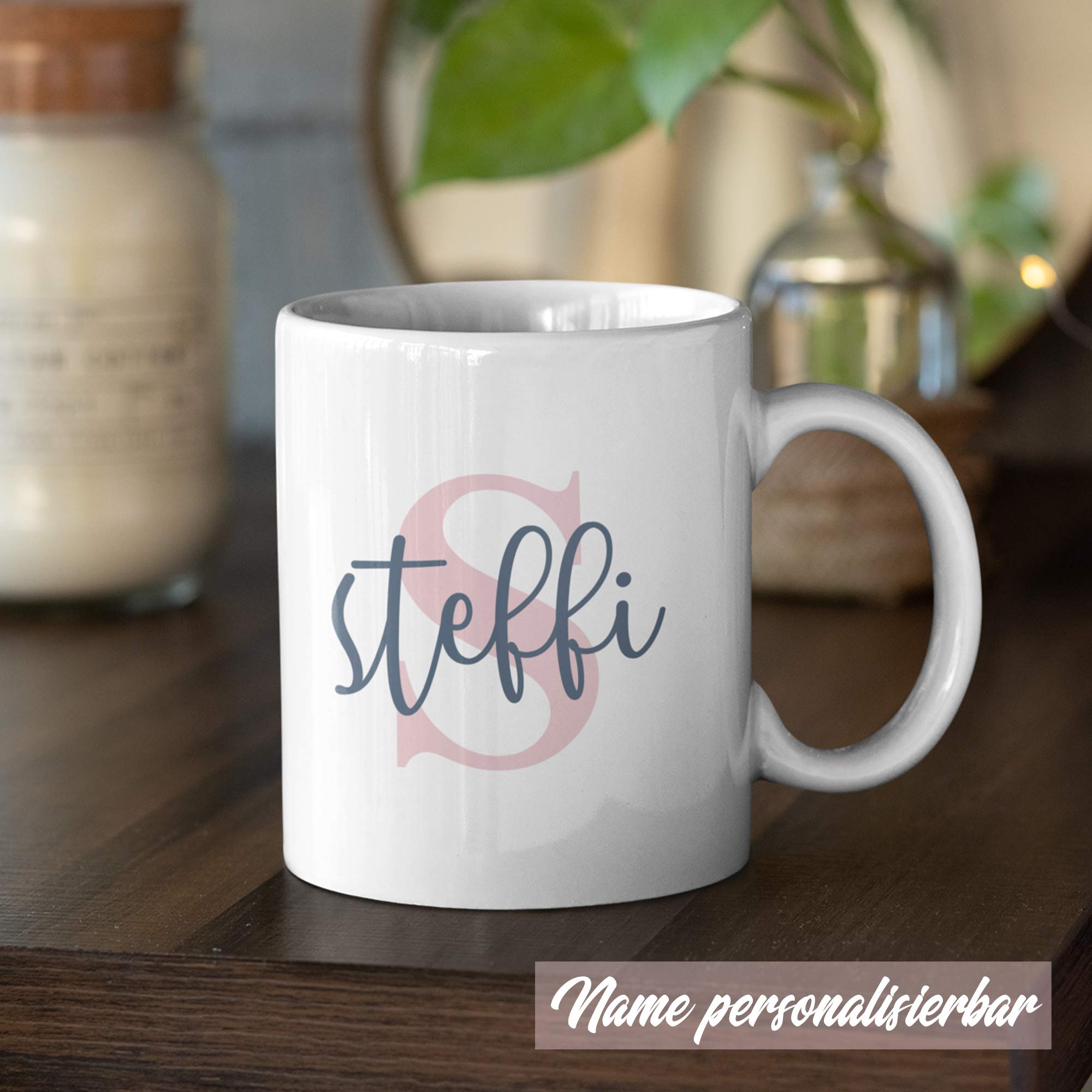 Namenstasse Name Tasse Geschenk, Mädchen Frauen Vorname Becher Geschenkidee, Wunschname eigener Name Kaffeetasse Wunschtext