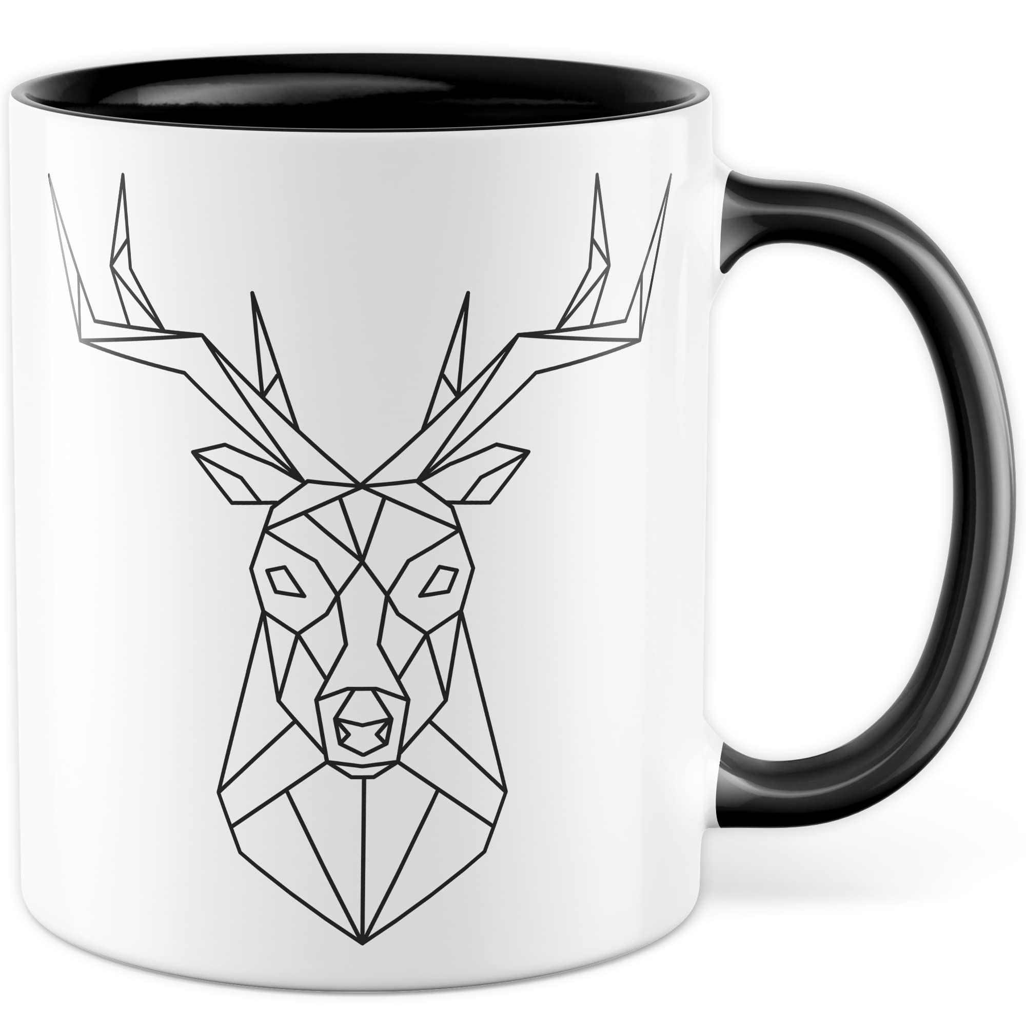 Hirsch-Motiv, hochwertiges Design Tasse Geschenk Hirsch-fans, Fuchs-Tasse Motiv, Geschenk Kollegen, Fuchs Büro-Tasse Wald-Motiv Jäger Jagd Hisrchliebhaber Naturliebhaber