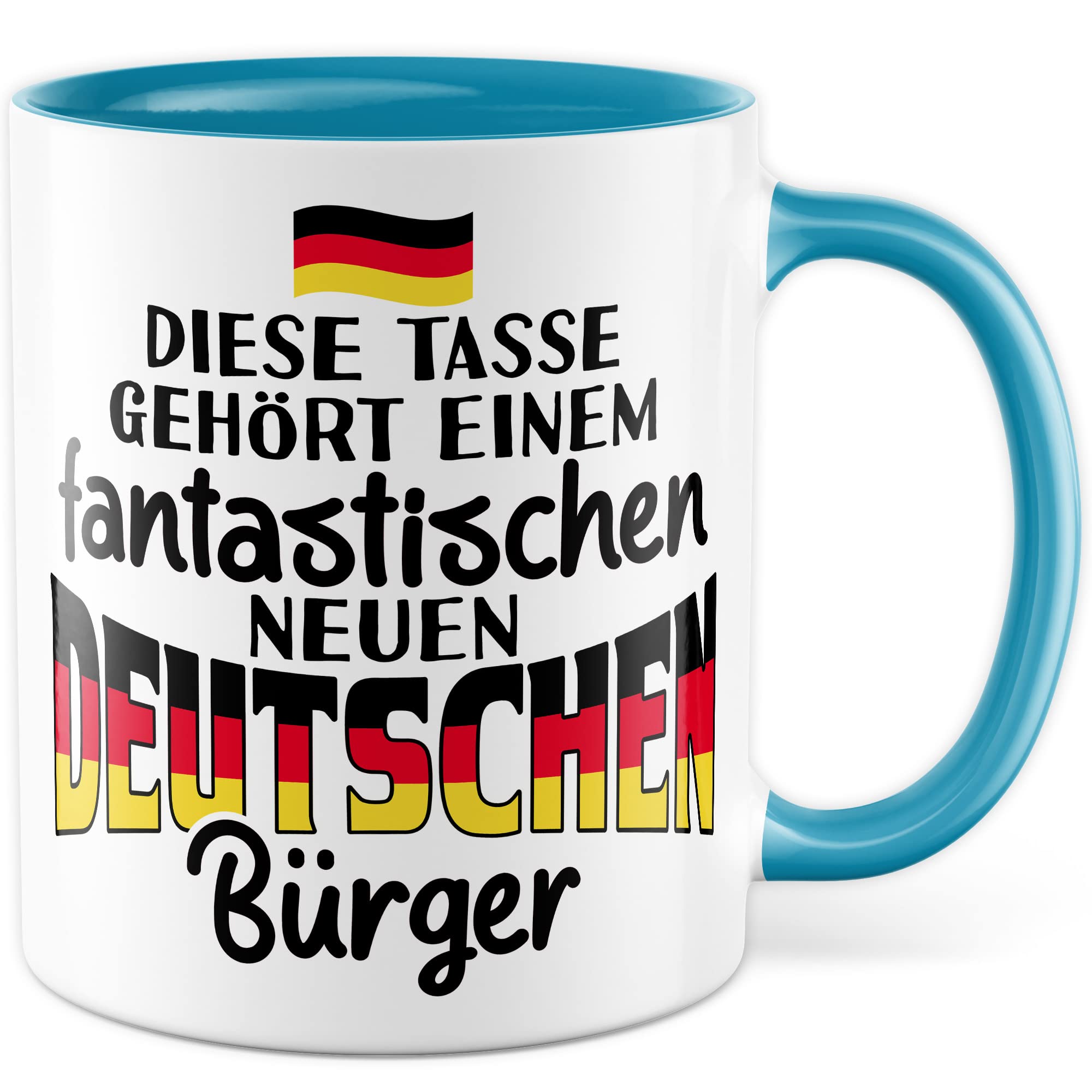 Einbürgerung Tasse Geschenk, Diese Tasse gehört einem fantastischen neuen Bürger Geschenkidee Kaffeetasse mit Spruch herzlich Kaffee-Becher Neu Deutschland Einwanderung Willkommensgeschenk