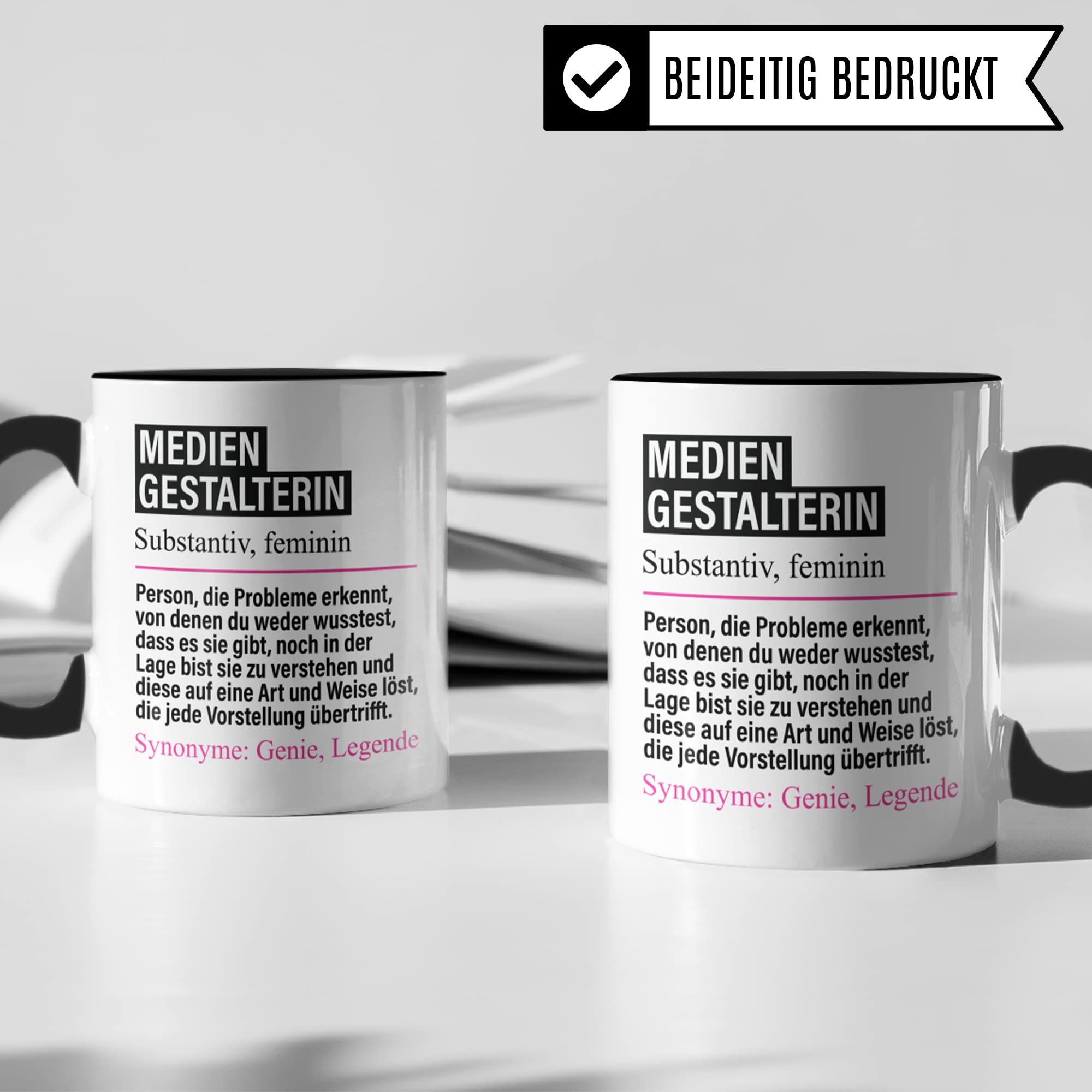 Tasse Mediengestalterin lustig, Mediengestalterin Geschenk Beruf, Spruch Kaffeebecher Geschenkidee, Beruf Medien-Gestalterin Kaffee-Tasse Teetasse Becher