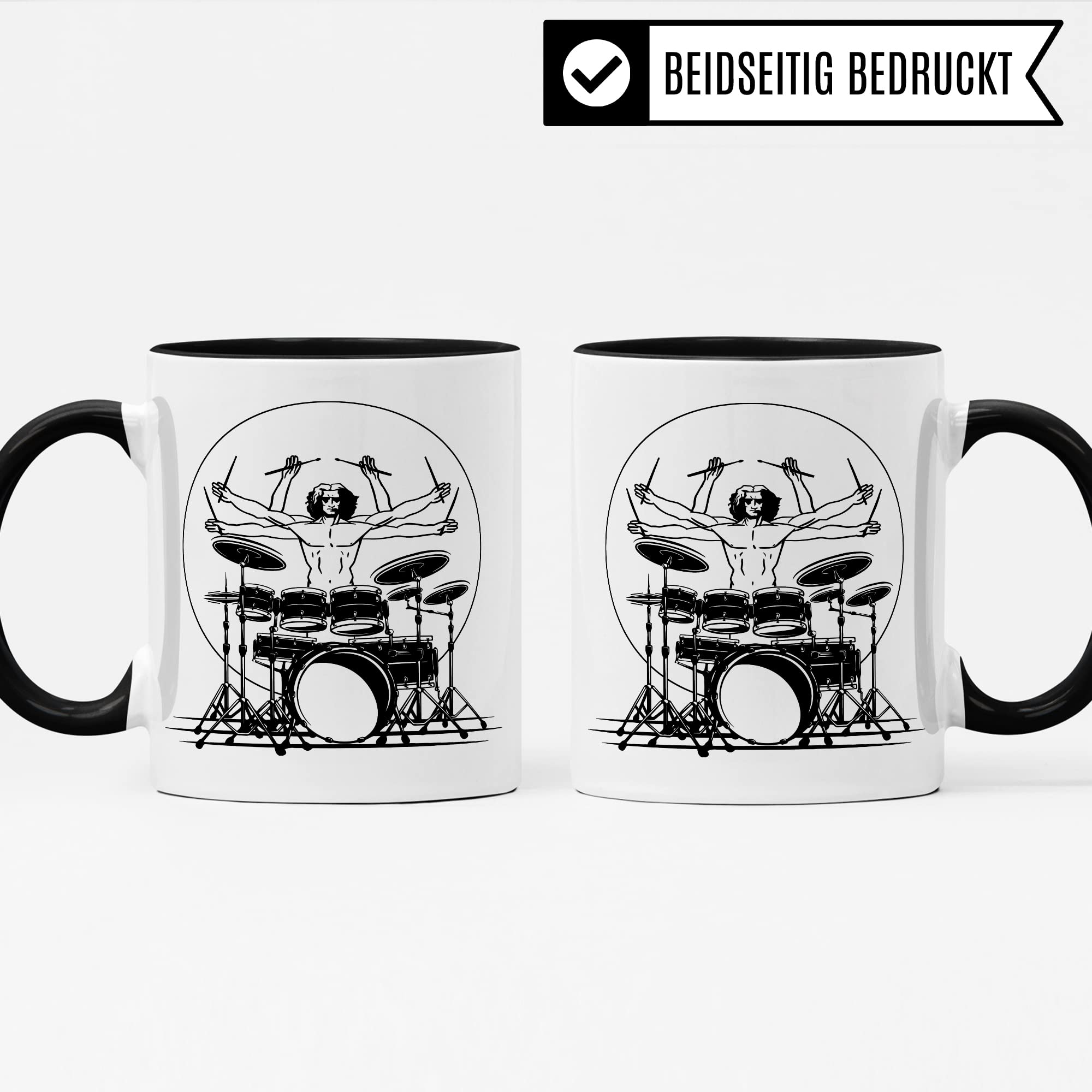 Schlagzeuger Tasse Schlagzeug Geschenk-Idee Kaffeetasse Humor Witz Geschenk für Schlagzeugspieler Drummer Kaffeebecher Schlagzeug Becher