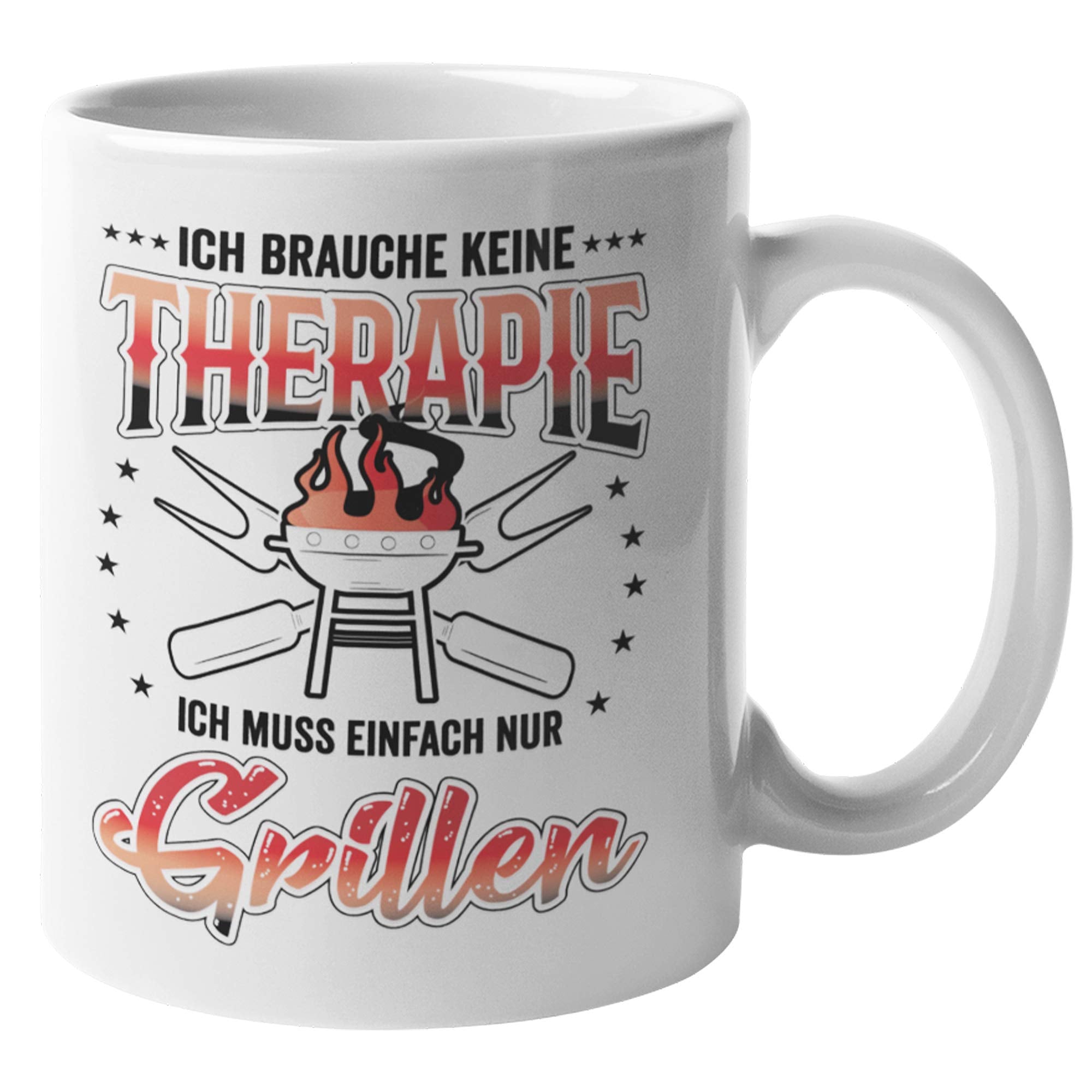 Grillen Tasse | Grill Geschenk für Männer | BBQ Grillmeister Spruch Becher Geschenkidee