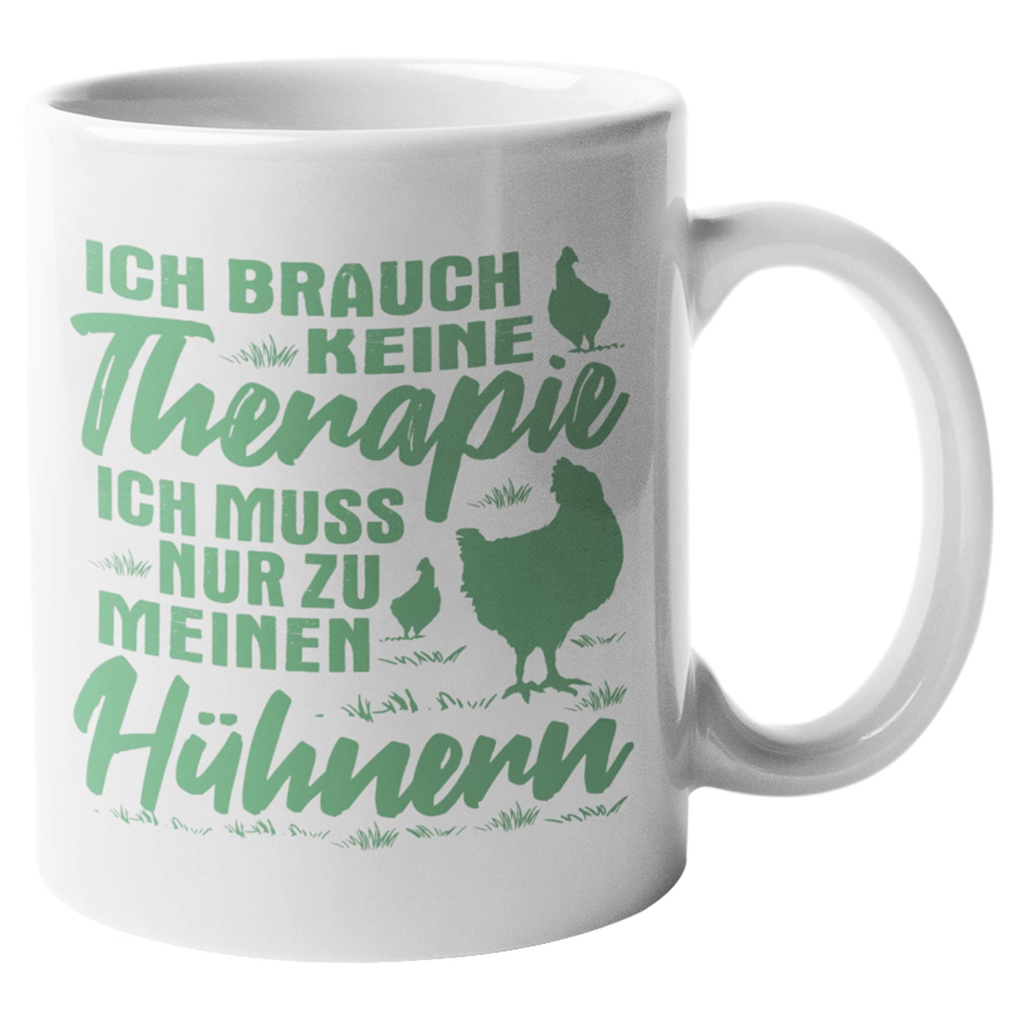 Pagma Druck Tasse Hühner Geschenk - Huhn Becher Geschenkidee - Kaffeetasse Hühnerhalter Spruch Hühnerstall Motiv Kaffeebecher