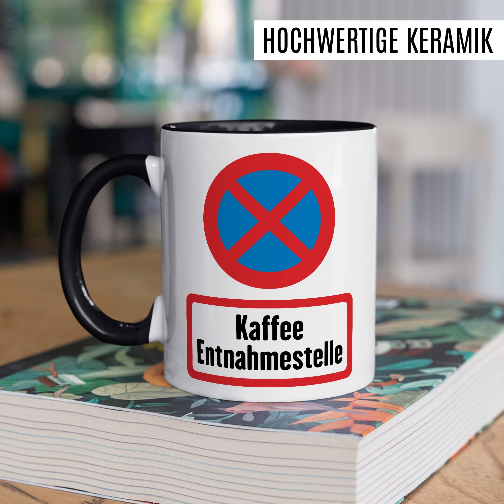 Kaffee Entnahmestelle Tasse Feuerwehr Geschenkidee Kaffeetasse mit lustigen Spruch Geschenk für Feuerwehrmann Kaffeebecher Feuerwehrauto Becher