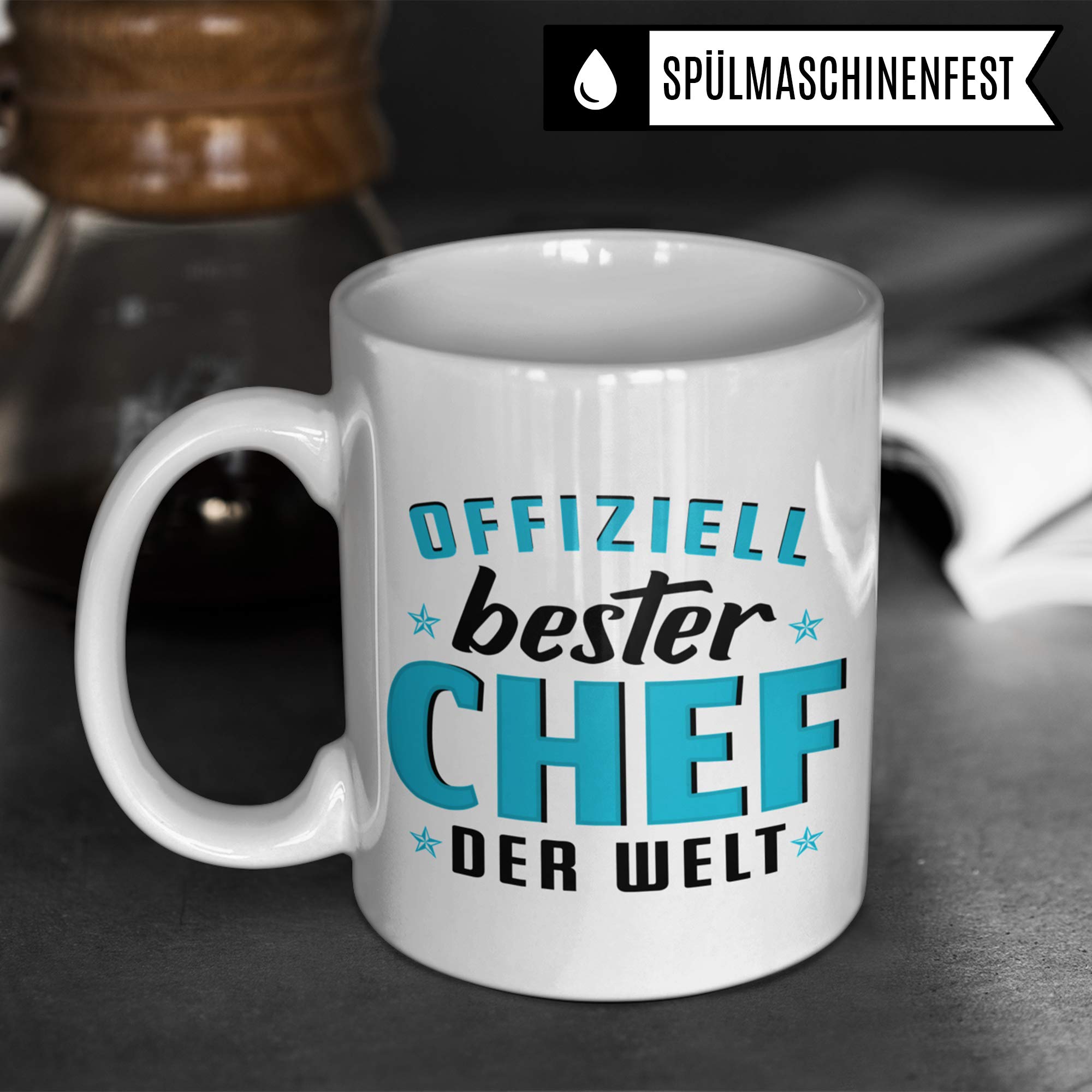 Pagma Druck Tasse Chef, Geschenke für Chef, Boss Becher Kaffeetasse Bester Chef der Welt Geschenkidee Vorgesetzter Personalchef, Geburtstag Abschied Teetasse