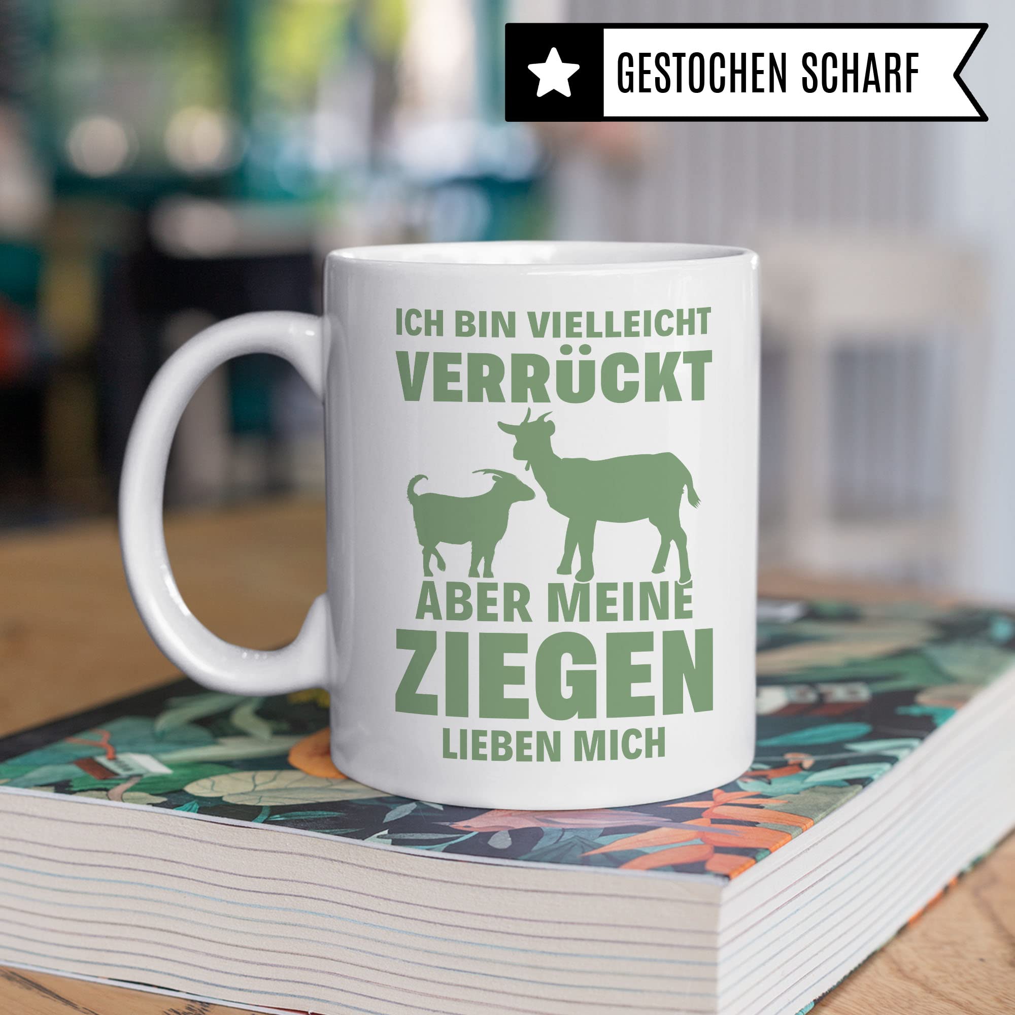 Ziegen Tasse Geschenkidee Bauernhof Kaffeetasse Geschenk für Hirte Hirtin Kaffeebecher Bauer Bäuerin Becher