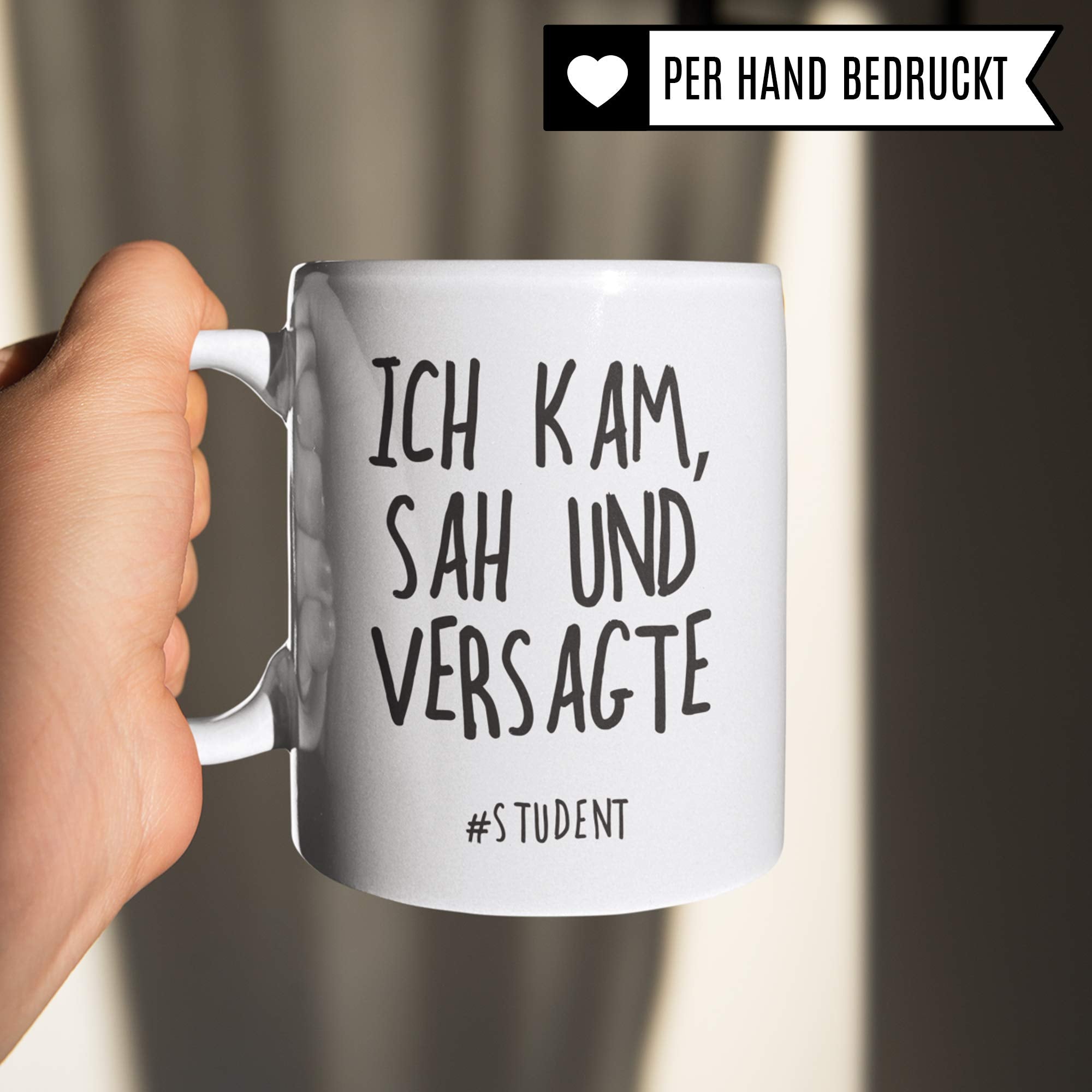 Pagma Druck Studenten Geschenk, Tasse Studium, Student Geschenkidee Uni Witz Becher, Kaffeetasse lustig Universität Studieren Anfang Beginn, Semester Kaffeebecher