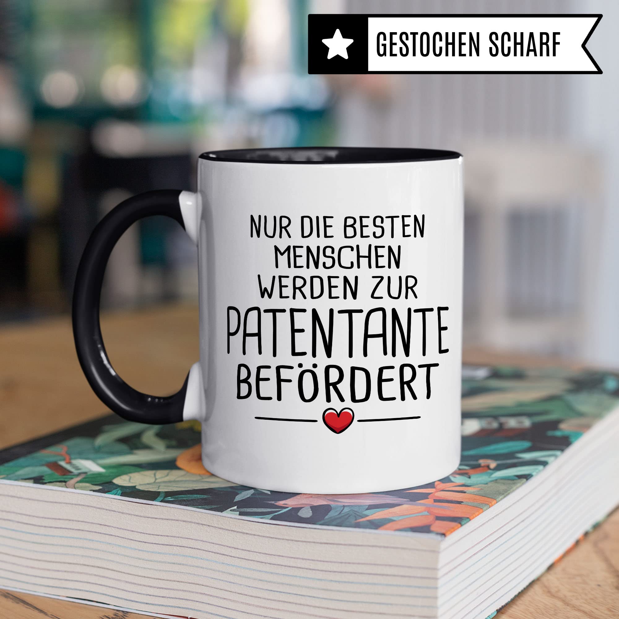 Tasse Patentante fragen Geschenk Patentanten Patensohn Patentochter Frage Kaffeetasse Taufgeschenke für Patin Taufpatin Patenkind Geschenkidee Kaffee-Becher