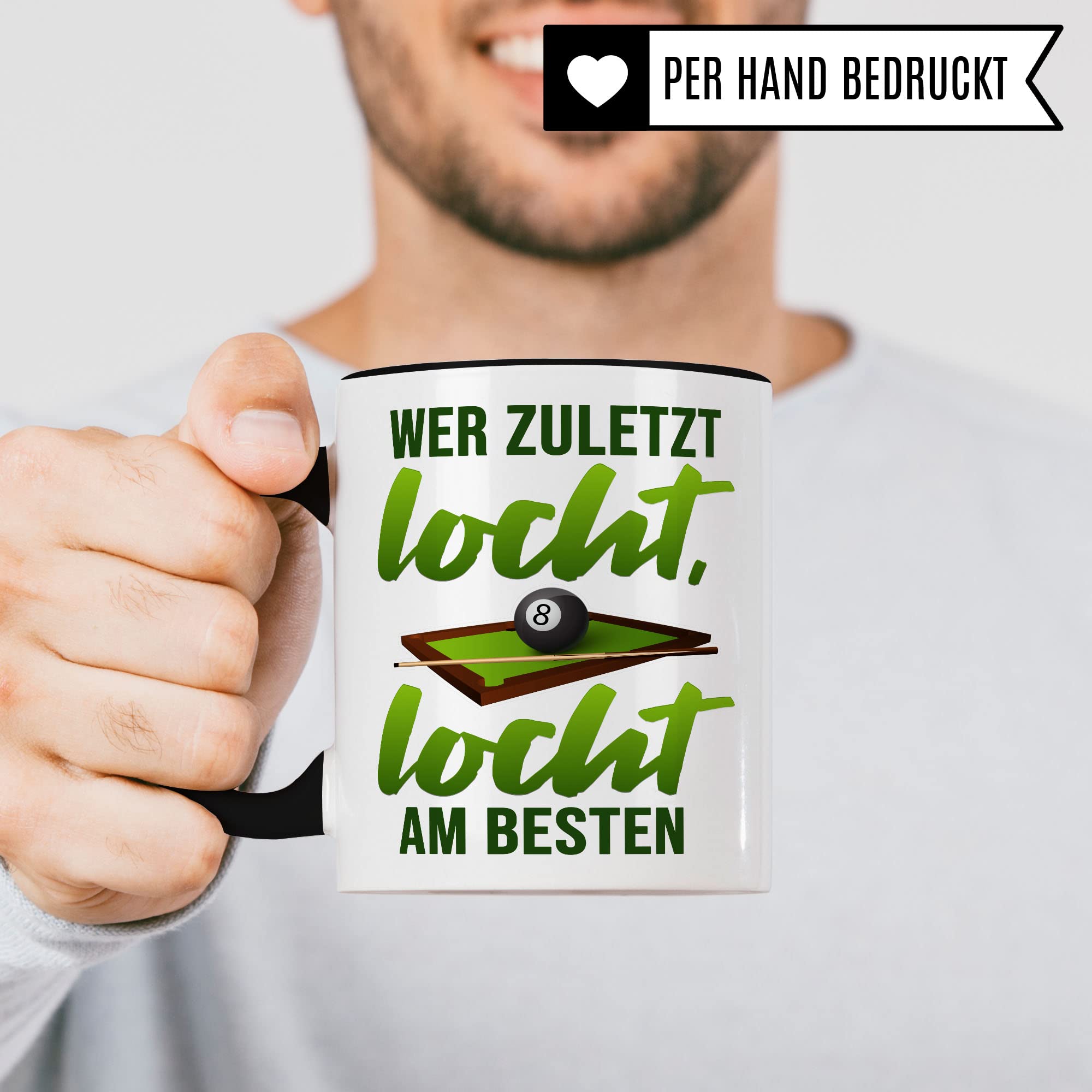 Billardspiel Tasse Geschenkidee Billard Kaffeetasse Humor Witz Geschenk für Billardspieler Kaffeebecher Pool Becher