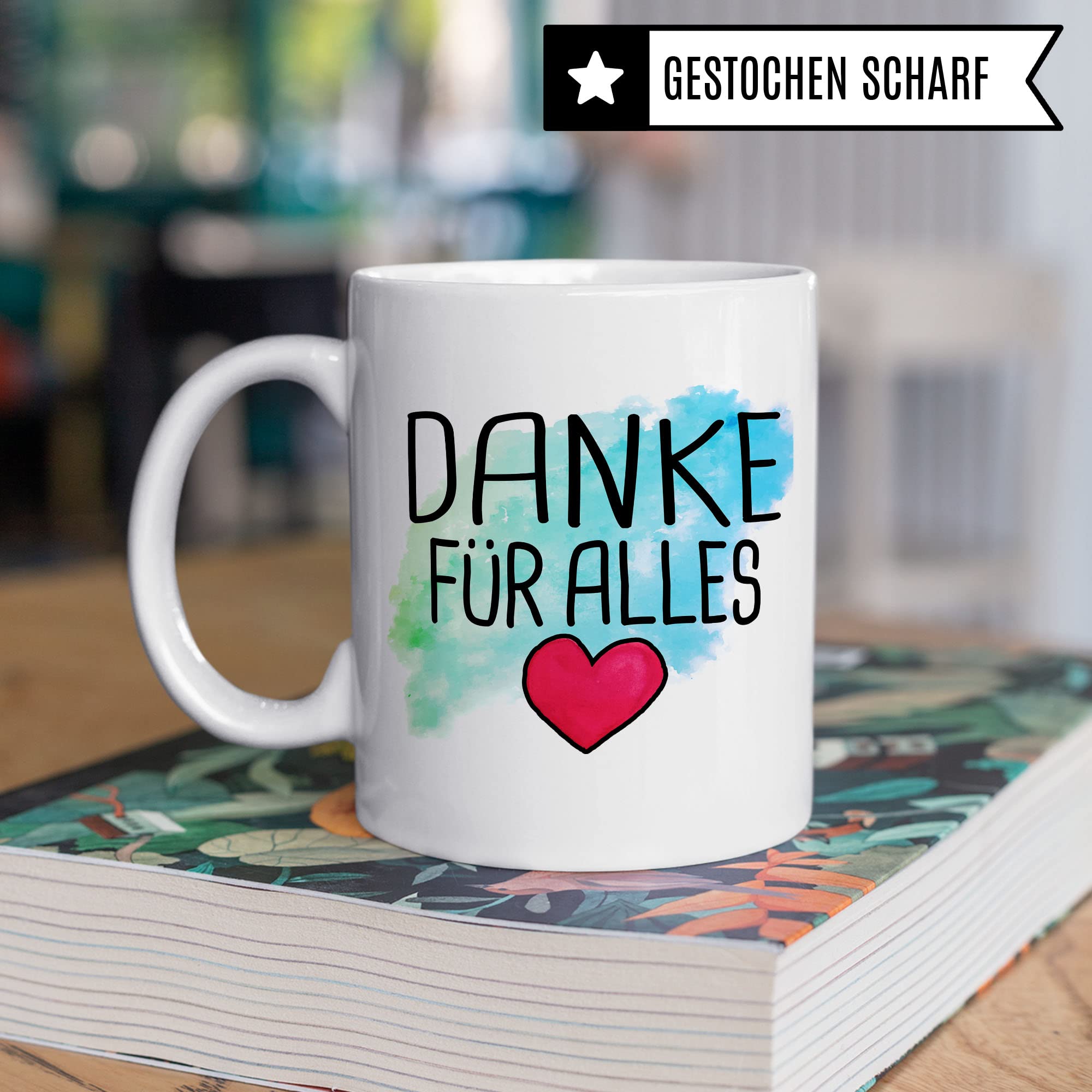 Danke für Alles Geschenk Tasse Dankeschön Wasserfarbe Geschenk Kaffeetasse Dankeschön Kleinigkeit Dankessprüche Mama Frauen Kollegin Teetasse Freundin Kaffee-Becher