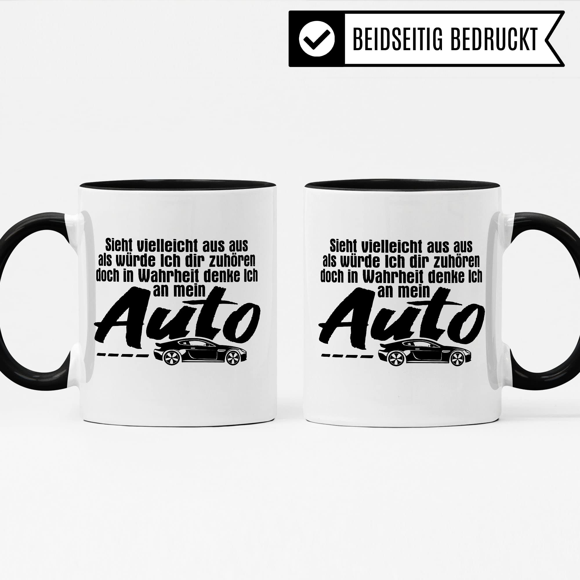 Auto Tasse Geschenk für Autoliebhaber Autoschrauber Männer Autofan Auto-Tuner Kaffeetasse Tuning Geschenke für Ihn KFZ Autoverrückt Geschenkidee