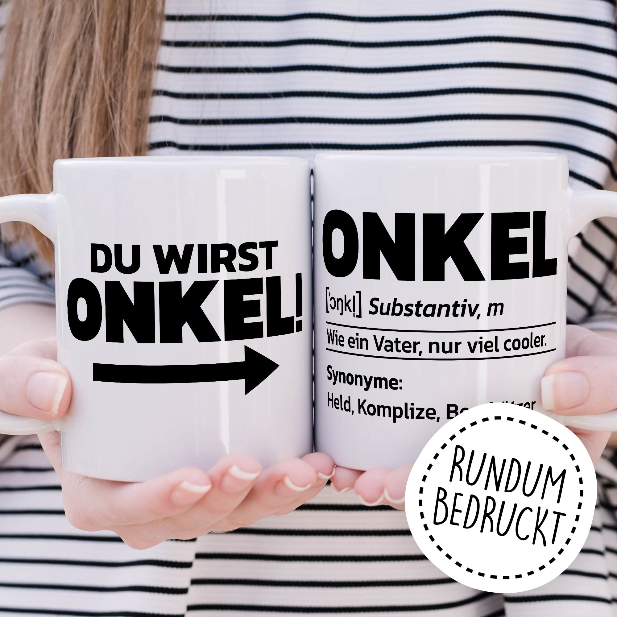 Du wirst Onkel Tasse Geschenk lustig Bruder Kaffeetasse Nichte Kaffee-Becher Neffe Geschenkidee werdender Onkel Definition Motiv Familie Humor Geschwister Patenonkel Pate