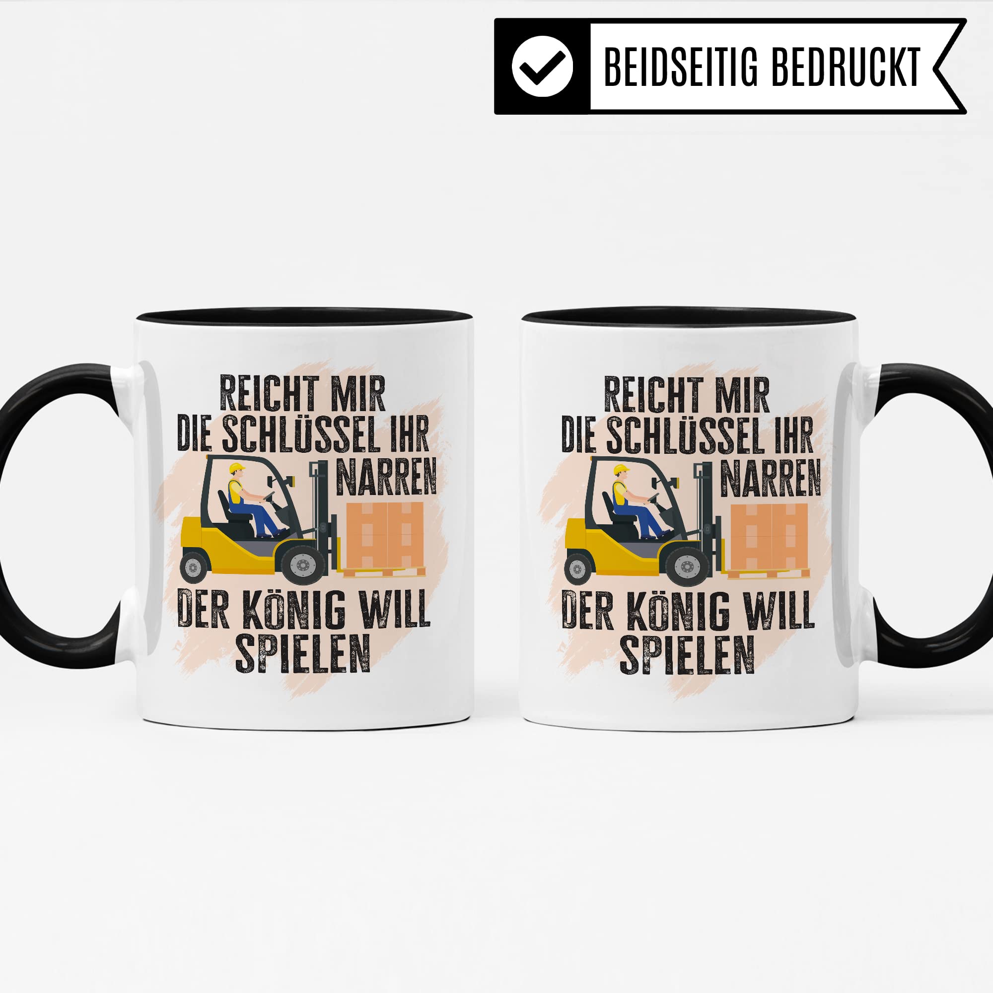 Tasse Staplerfahrer mit Spruch lustig Lagerist Geschenk Gabelstaplerfahrer Kaffee-Tasse böser Humor Kaffeebecher Lagerarbeiter Lagerlogistiker Geschenkidee