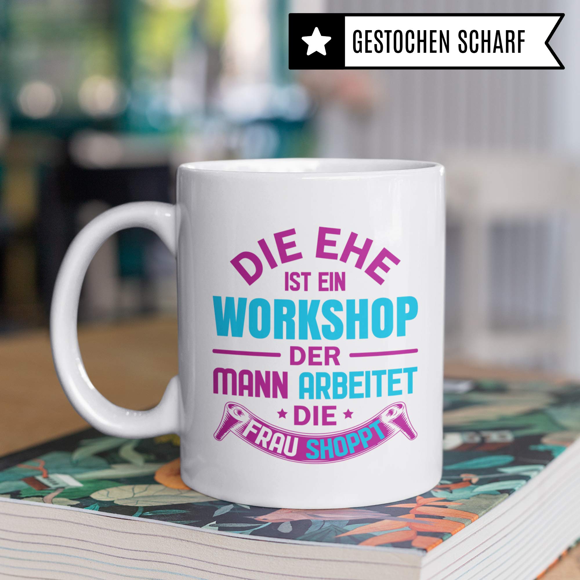 Pagma Druck Shopping Tasse, Shopping Queen Geschenk Becher, Shoppen Einkaufen Frauen Geschenkidee, Kaffeetasse Hochzeit Verheiratet Ehe Spaß Shopping Kaffeebecher Witz Ehemann Ehefrau