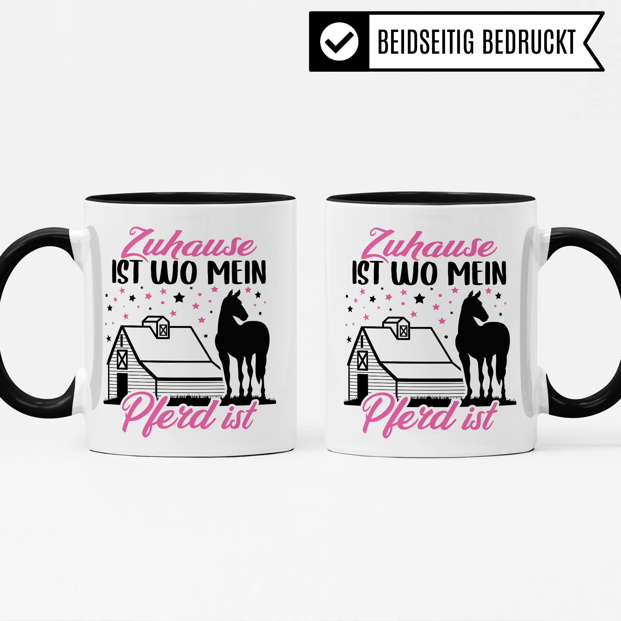 Pferd Tasse Zuhause Stall Pferde Kaffeetasse Reiterin Kaffee-Becher Reiten bester Freund Vierbeiner Teetasse Pferdemädchen Stallmädchen Pferdeliebhaber Geschenk Geschenkidee Reiter