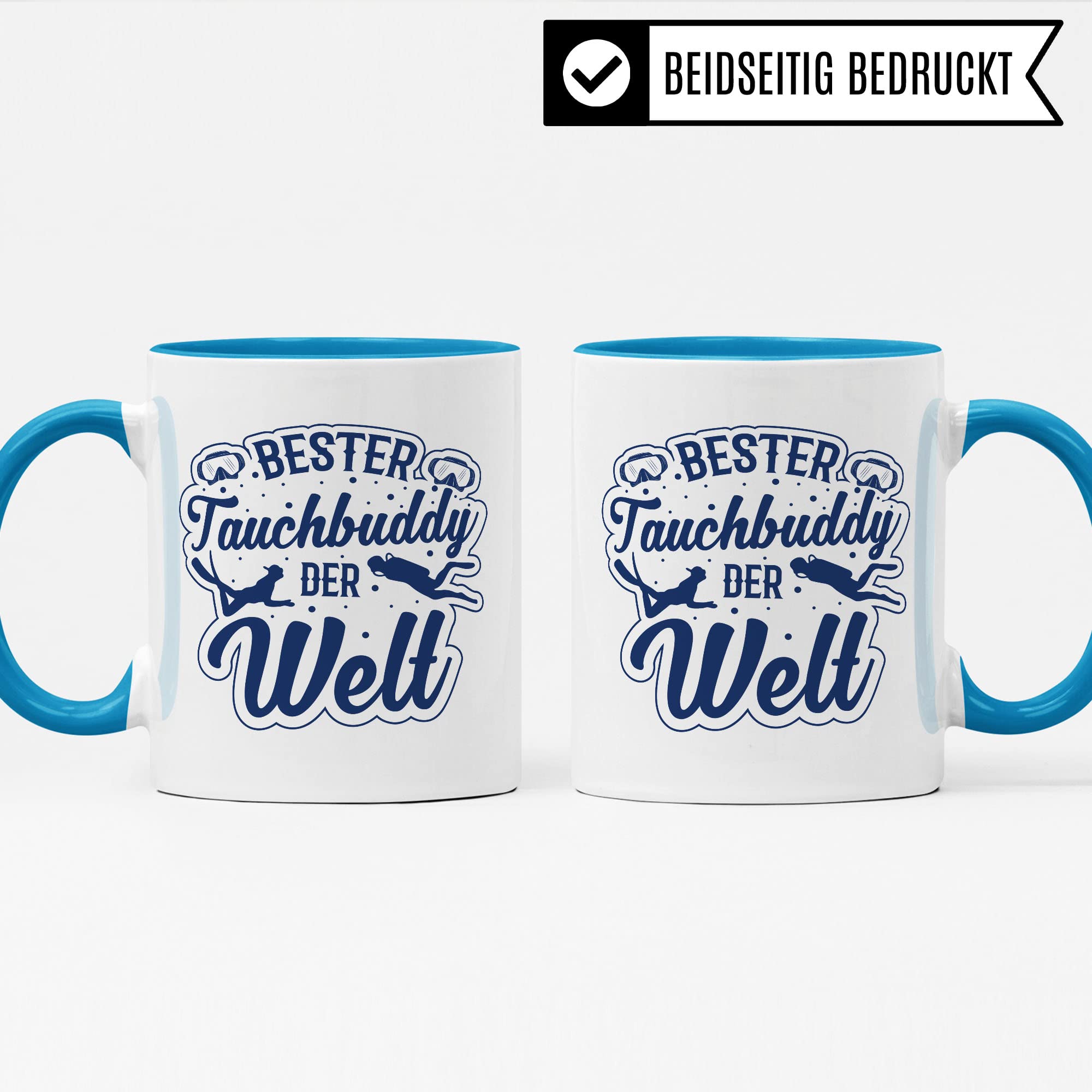 Tauchbuddy Tasse Geschenkidee Diving Kaffeetasse Geschenk für Taucher Taucherin Kaffeebecher Tauchen Becher