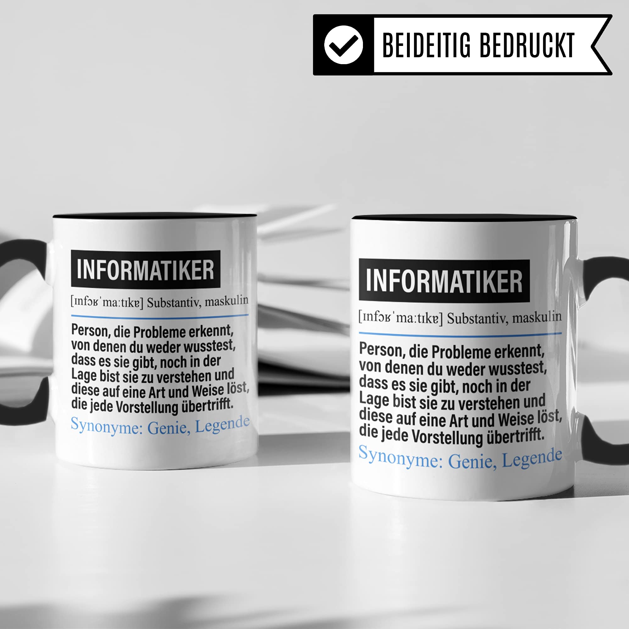 Informatiker Tasse lustig Definition, Informatik Programmierer Geschenk, Spruch Kaffeebecher Coder Geschenkidee, Kaffeetasse Entwickler Beruf Developer Becher