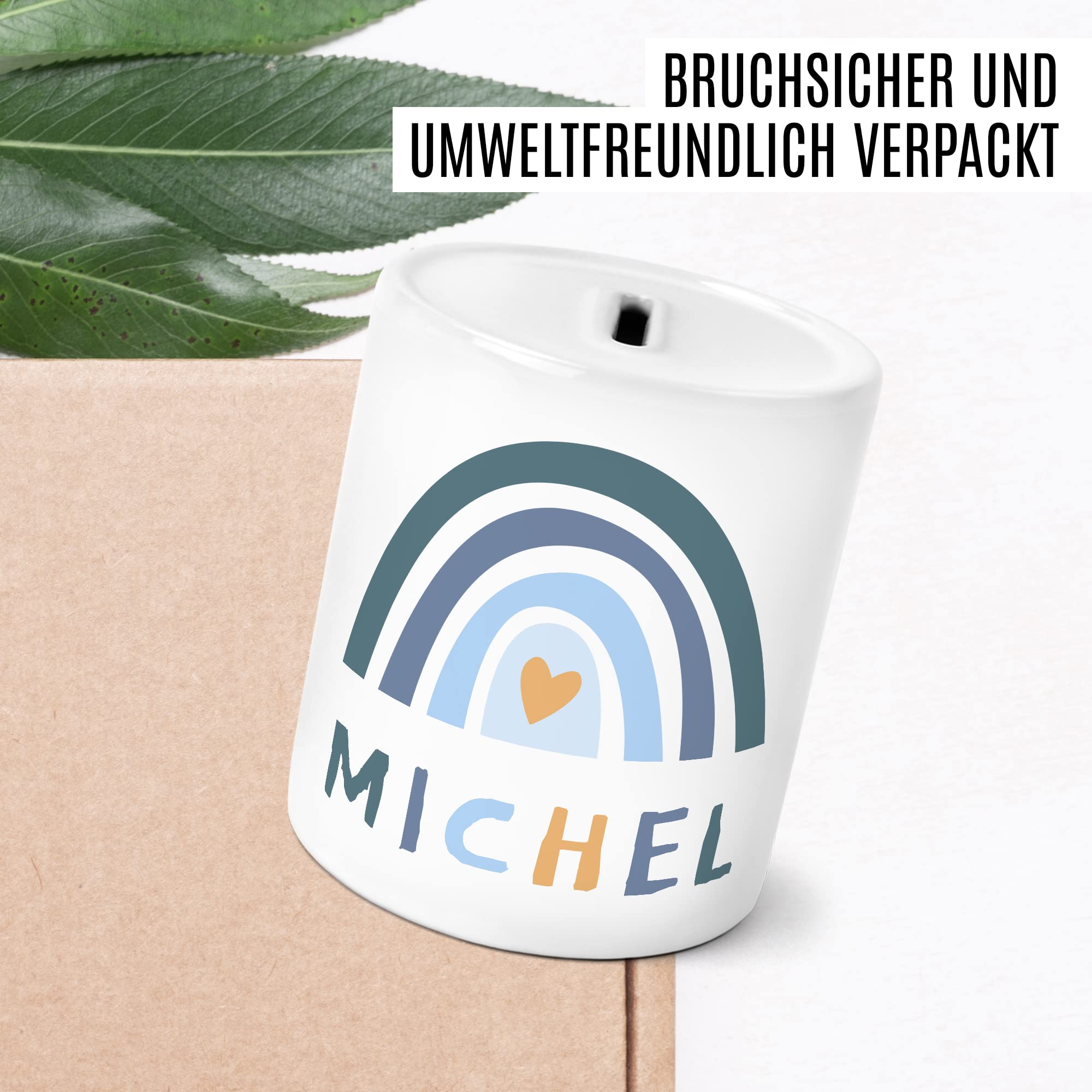 Spardose Junge mit Name personalisiert Buchstaben Jungen Einschulung Geburtstag Einschulung Geburt Taufe Geburtstag Taschengeld Sparschwein Geld-Geschenk Kinderspardose