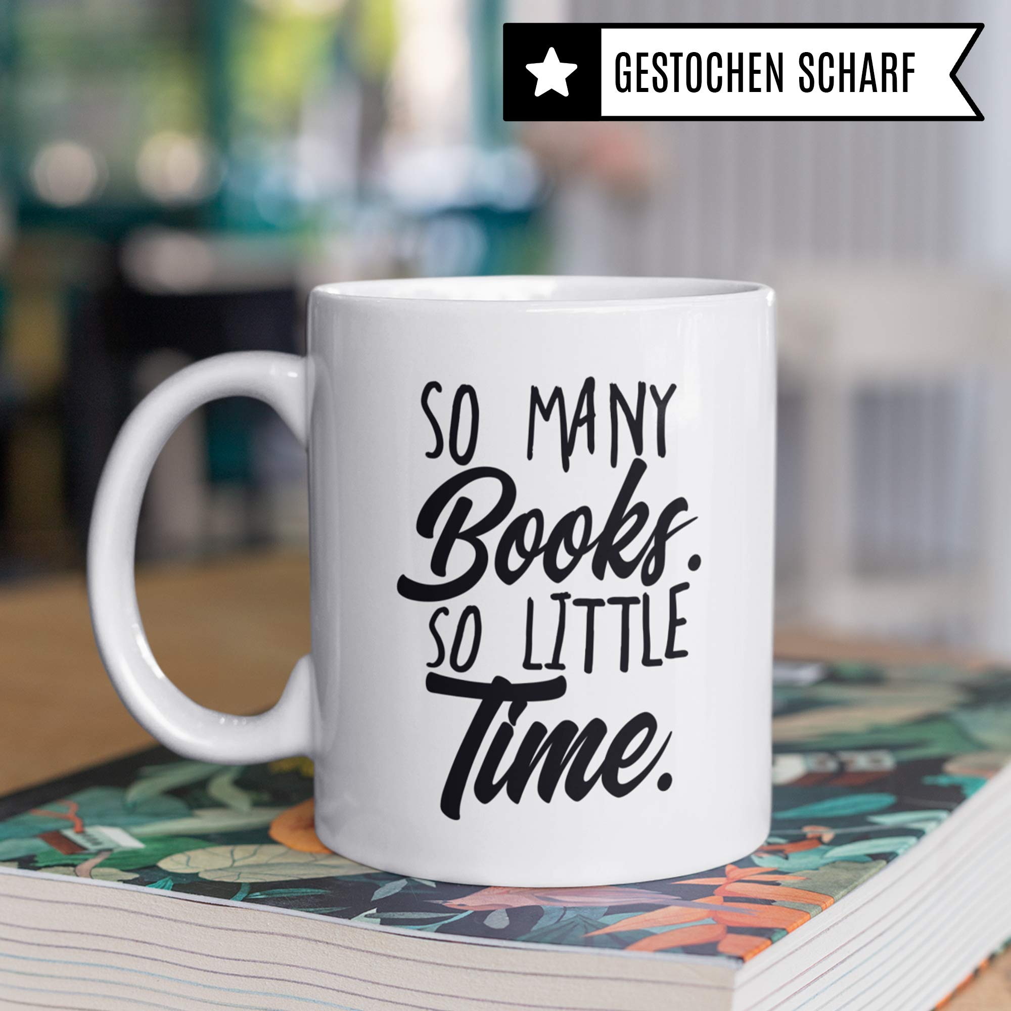 Pagma Druck Lesen Tasse Bücherwurm, Buch Leseratte Geschenk Kaffeetasse Spruch, Bücher Geschenkidee für Leser & Leserin Becher, Kaffeebecher Literatur lustig