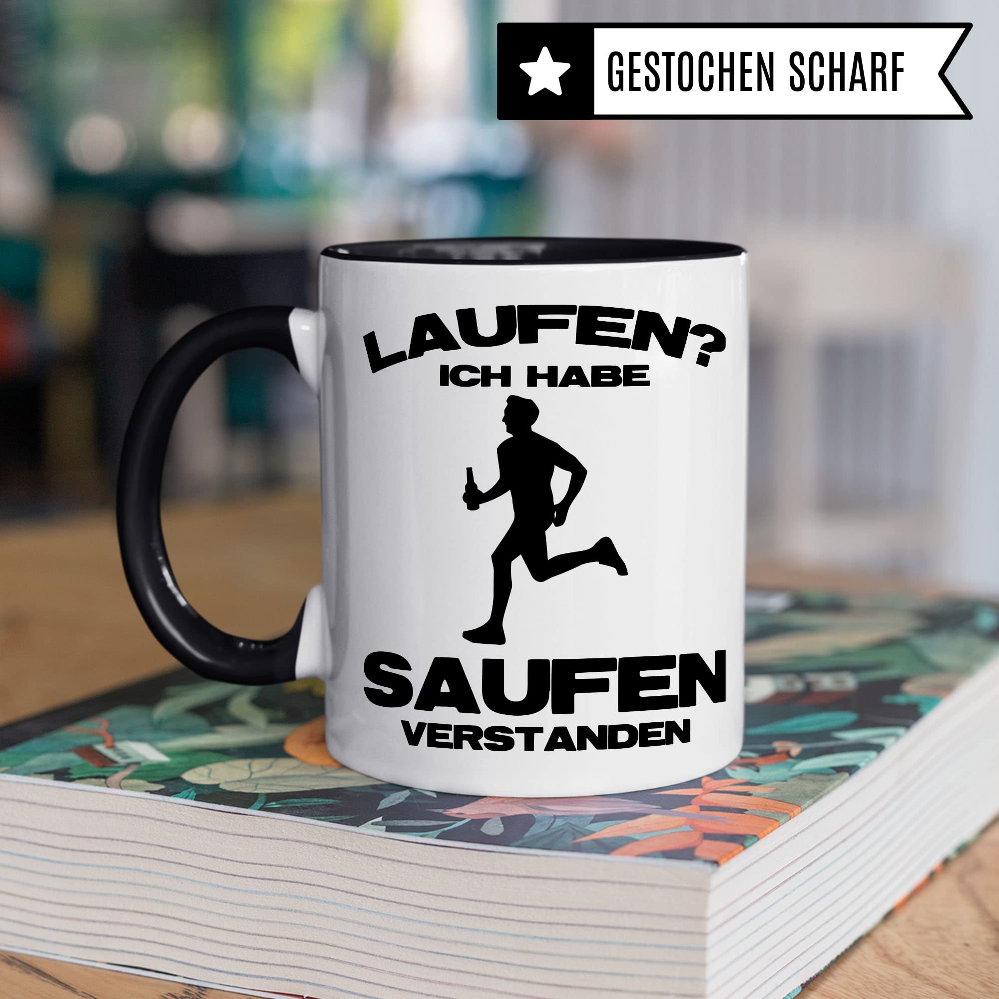 Läufer Tasse Geschenkidee Jogger Kaffeetasse Humor Witz Geschenk für Läuferin Kaffeebecher Joggerin Becher