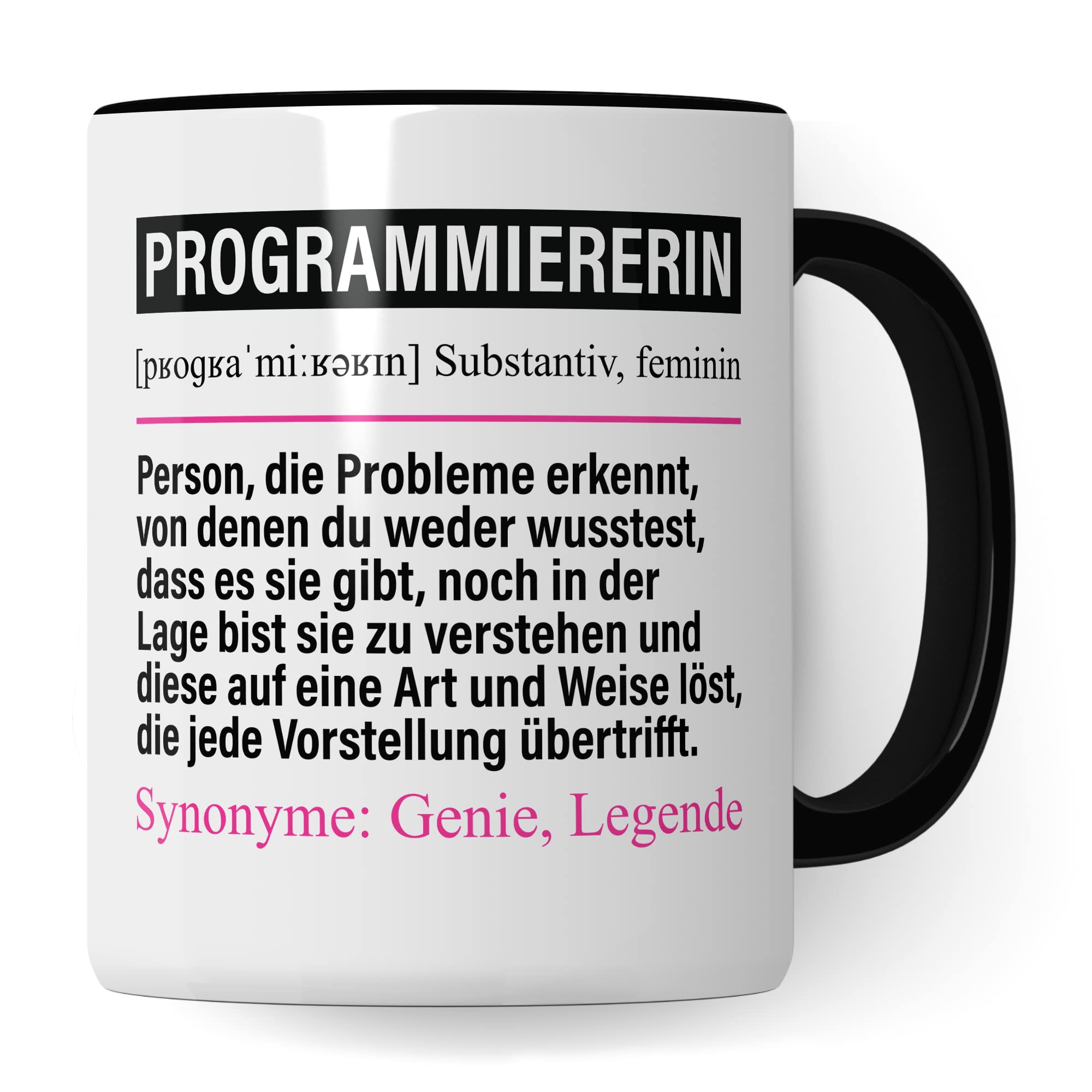 Tasse Programmiererin lustig, Programmiererin Geschenk Beruf, Spruch Kaffeebecher Programmieren Geschenkidee, Beruf Developer Entwickler IT Computer Kaffee-Tasse Teetasse Becher