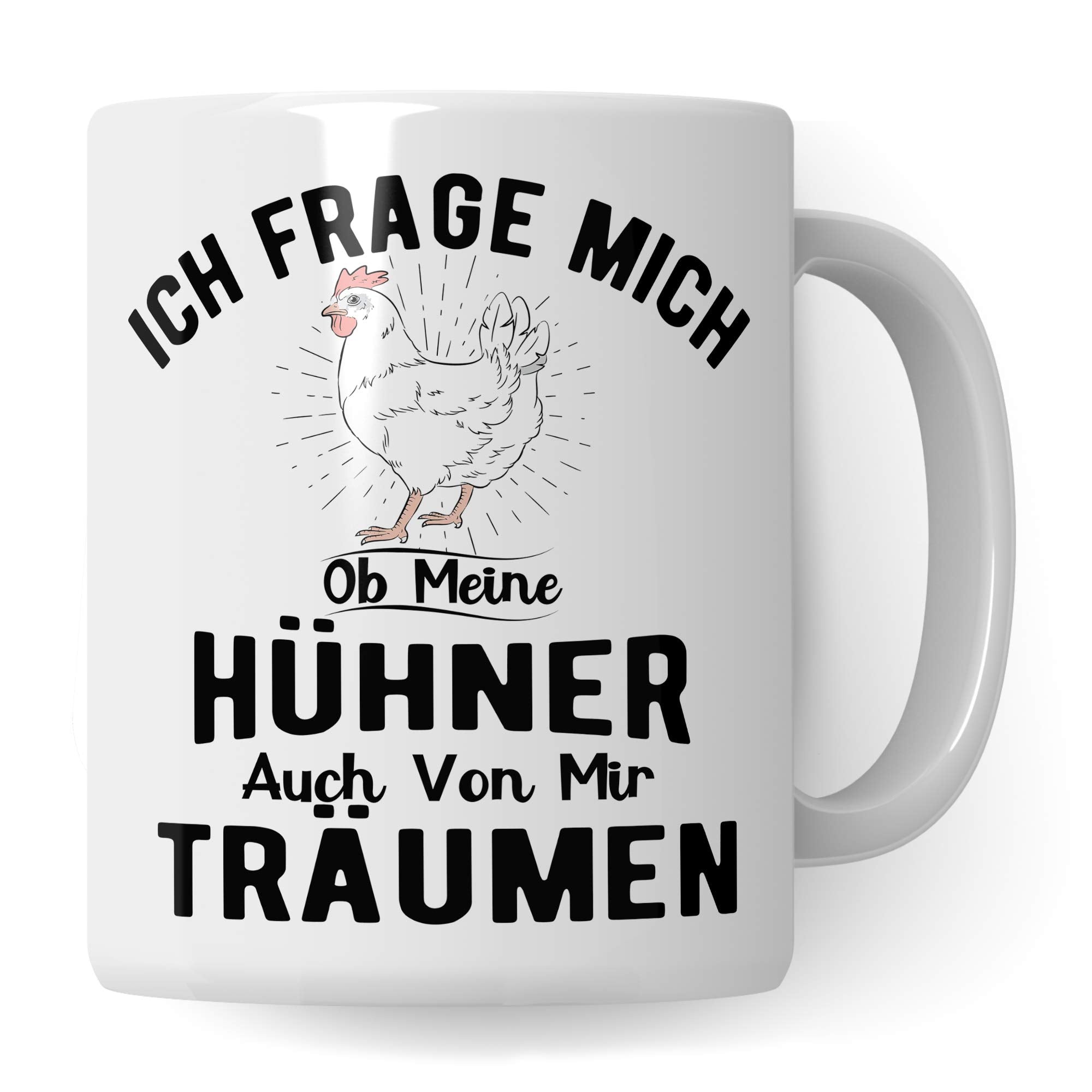 Pagma Druck Hühner Tasse lustig, Huhn Becher Geschenkidee, Hühner Geschenk Kaffeetasse für Hühnerhalter, Hühnerstall Spruch Bauernhof Haushuhn Hühnerhaltung Motiv Kaffeebecher