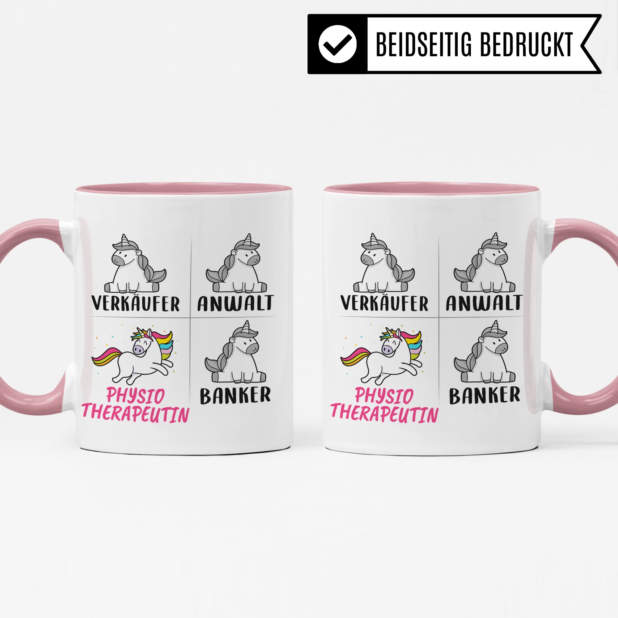 Tasse Physiotherapeutin lustig, Physiotherapeutin Geschenk Beruf, Spruch Kaffeebecher Physiotherapeut Geschenkidee, Beruf Physiotherapie Kaffee-Tasse Einhorn Frauen Teetasse Becher