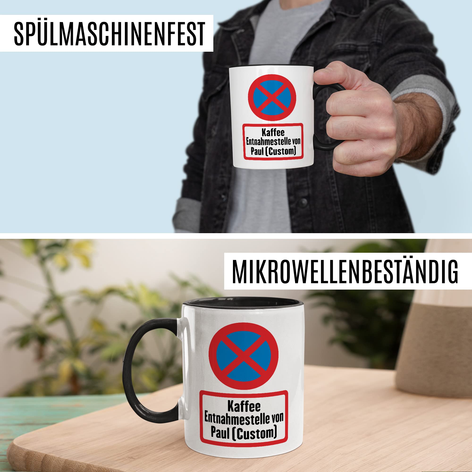 Kaffee Entnahmestelle Tasse Feuerwehr Geschenkidee Kaffeetasse mit lustigen Spruch Geschenk für Feuerwehrmann Kaffeebecher Feuerwehrauto Becher