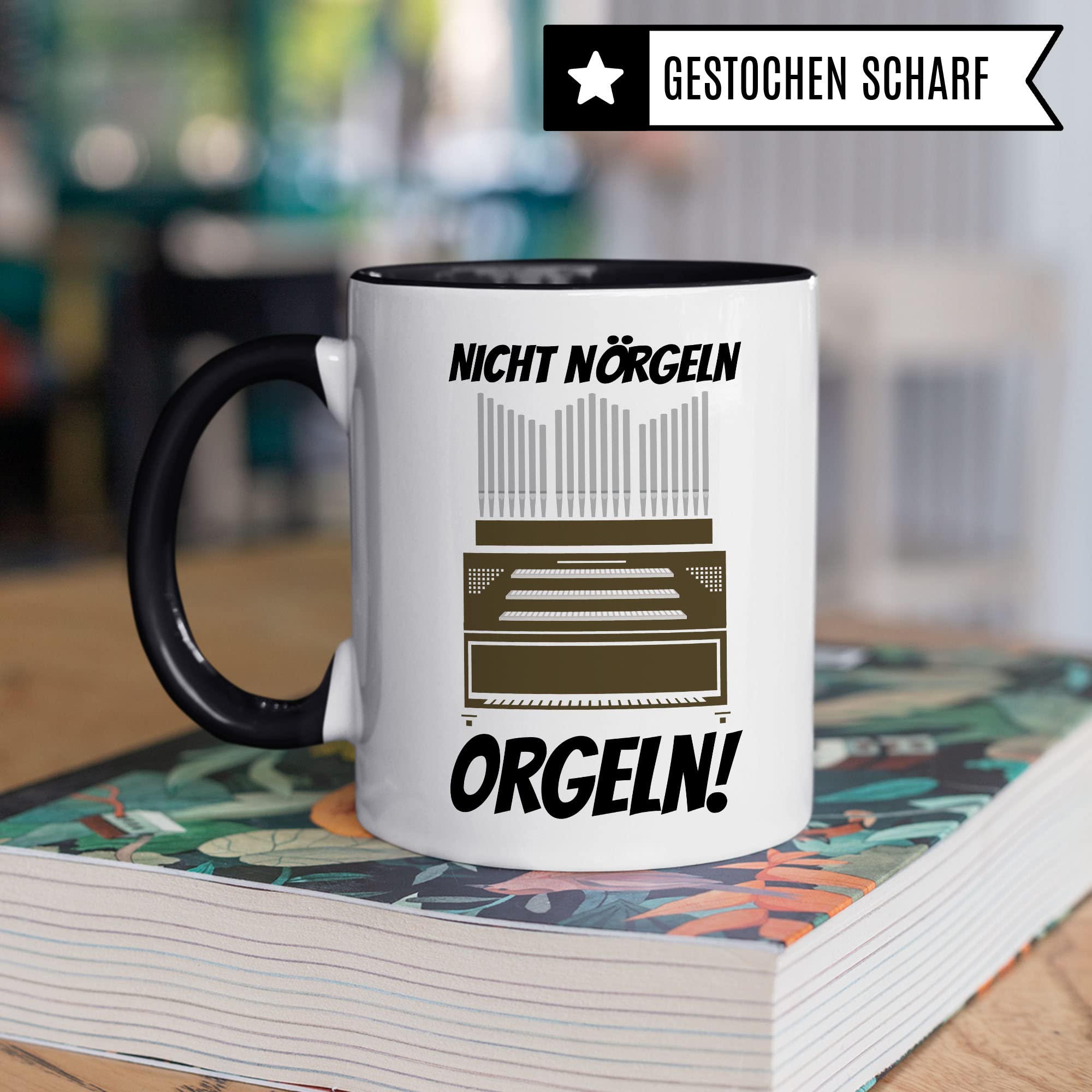 Orgel Tasse Geschenkidee Kaffeetasse Humor Witz Geschenk für Orgelspieler Kaffeebecher orgeln Becher