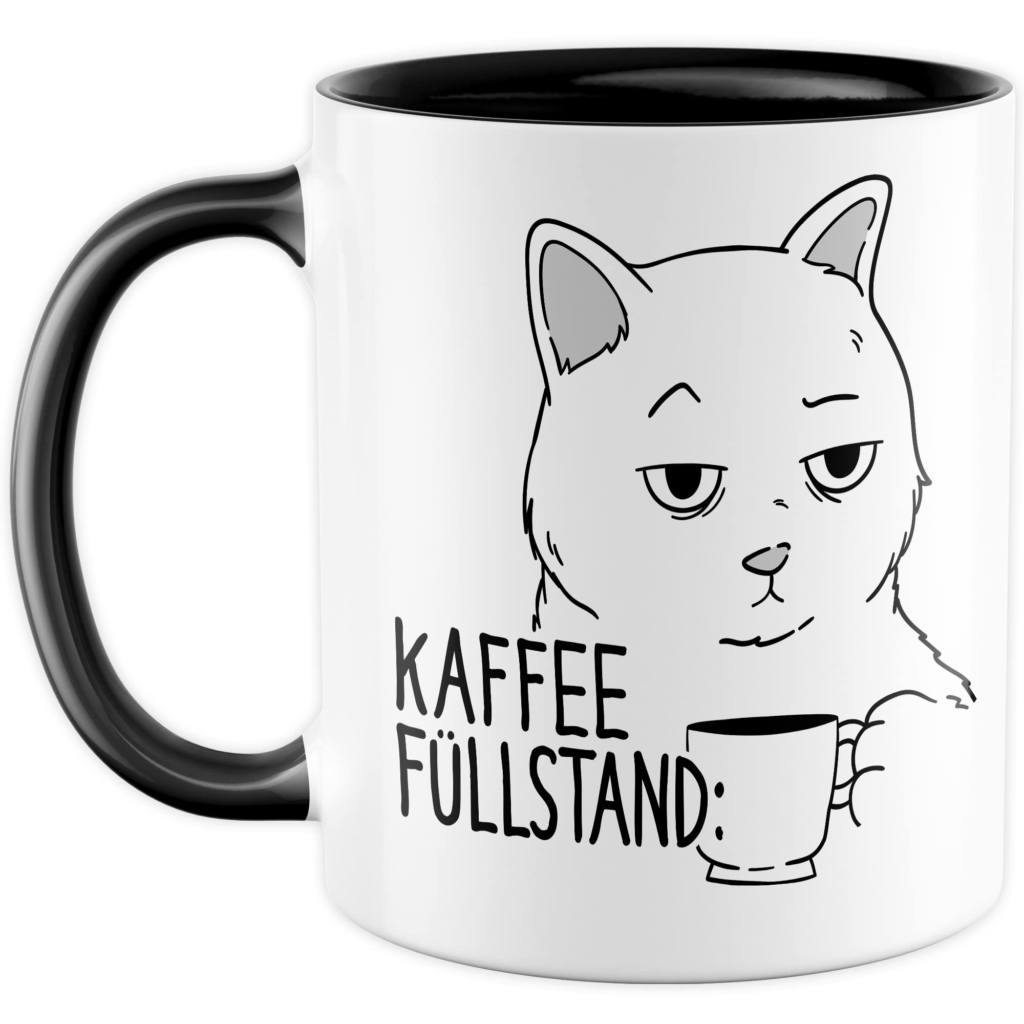 Tasse Kaffee-Füllstand Geschenk, Zu müde zum arbeiten gleich fang ich an Geschenkidee Kaffee-Liebhaber Kaffee-Becher Kaffeetasse Kaffee-Fans Kaffee-Genießer Tasse mit Spruch lustig