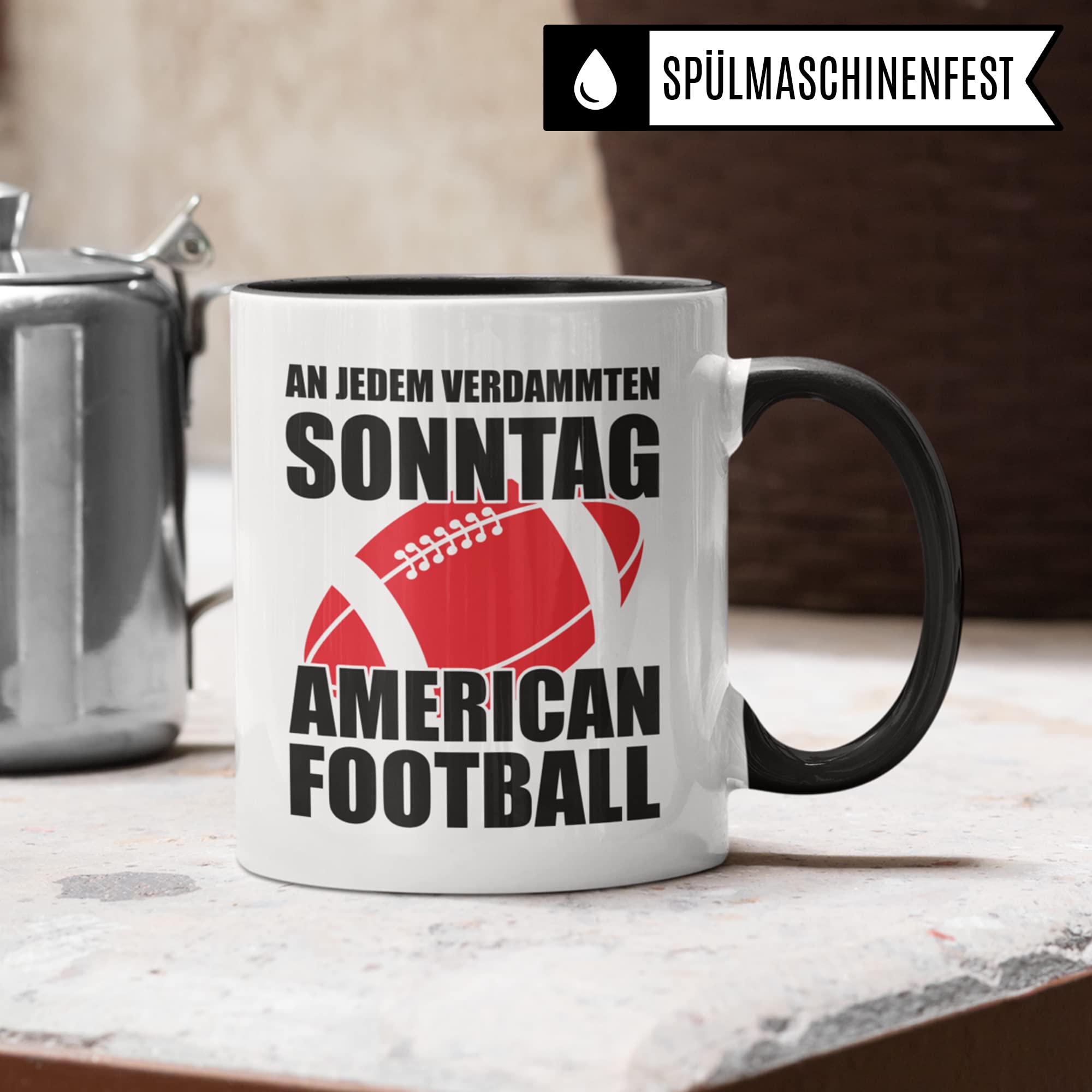 An Jedem Verdammten Sonntag Tasse Football | Kaffeetasse American Football Geschenke für Männer Frauen | Football Deko Fan Kaffee-Becher für Footballmannschaft Footballverein