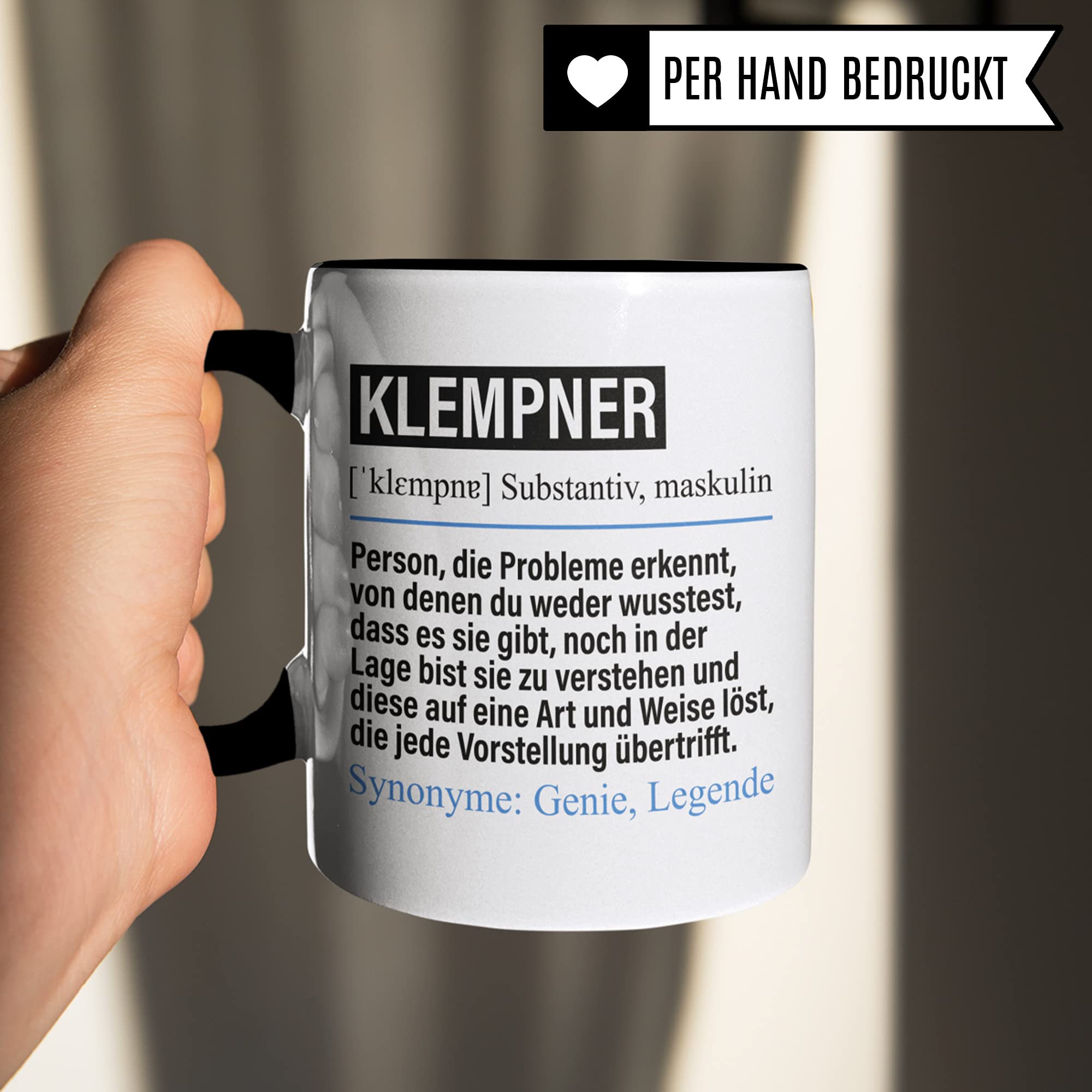 Klempner Tasse lustig, Klempner Geschenk Beruf, Spruch Installateur Geschenkidee, Kaffeetasse Beruf Spengler Heizungsinstallateur Kaffeebecher Teetasse Becher