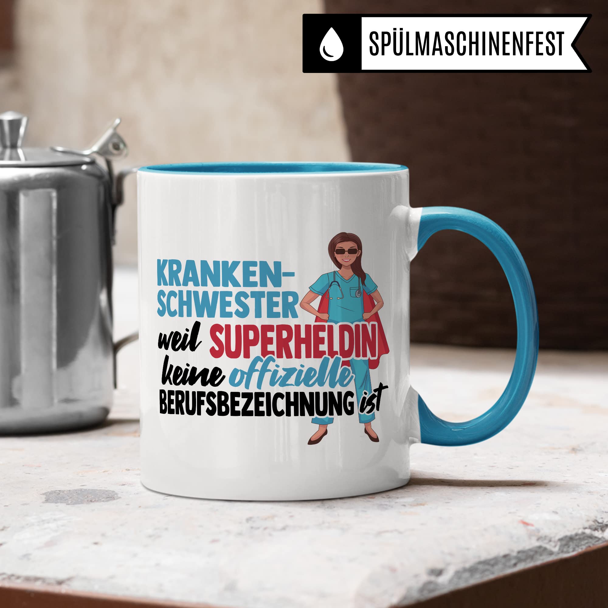 MFA Tasse, MFA - weil Superheldin keine offizielle Berufsbezeichnung ist, Krankenschwester Geschenk, Arzthelfer Tasse Medizinische Fachangestellte Arzthelferin Kaffee-Becher