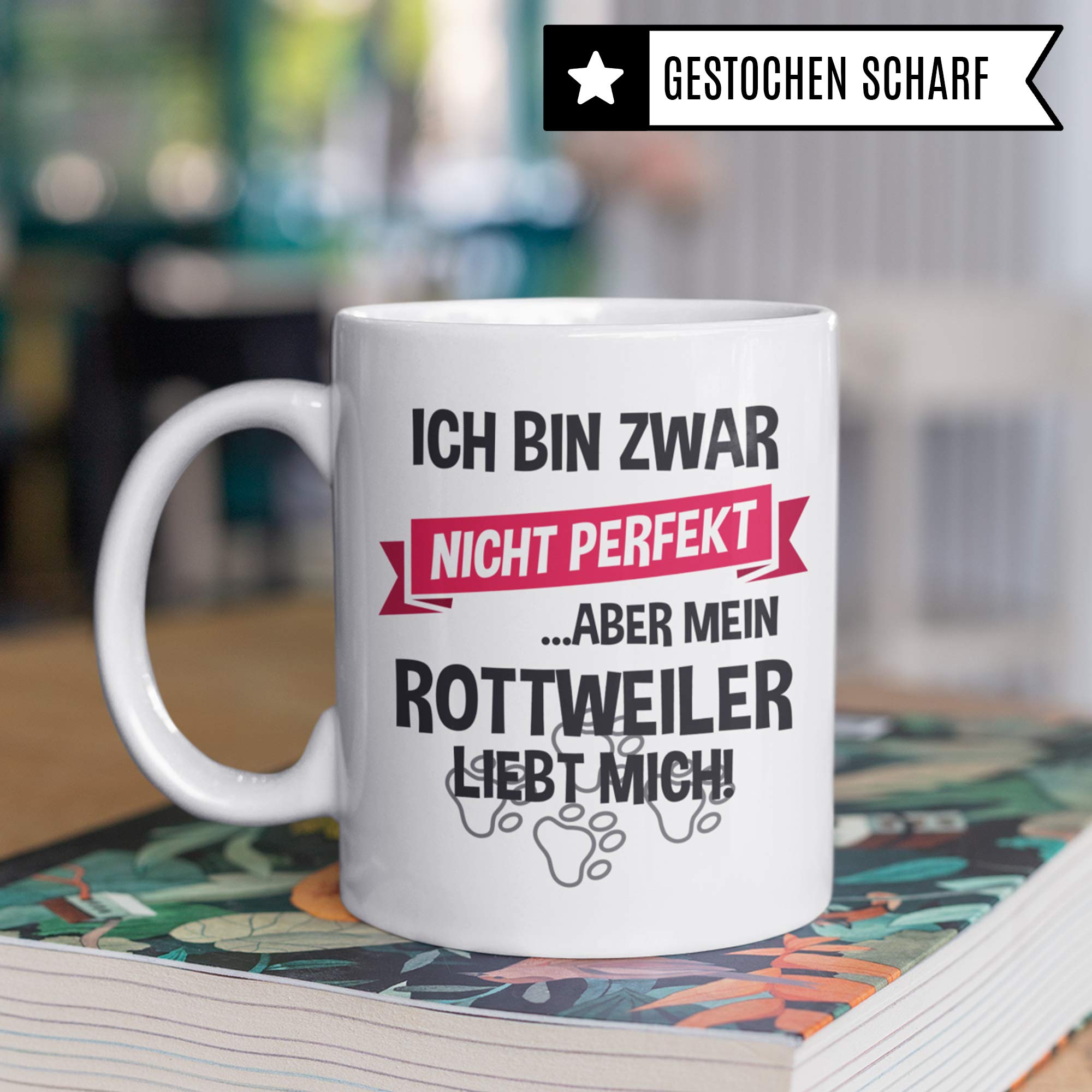 Pagma Druck Tasse Rottweiler Geschenk Hunde Spruch Becher Geschenkidee Rottweiler Kaffeetasse Kaffeebecher