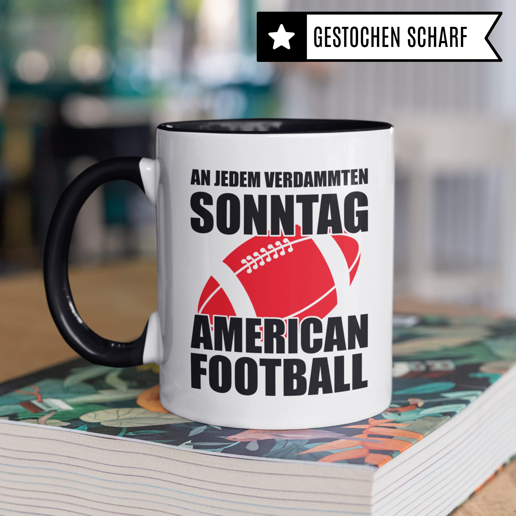 An Jedem Verdammten Sonntag Tasse Football | Kaffeetasse American Football Geschenke für Männer Frauen | Football Deko Fan Kaffee-Becher für Footballmannschaft Footballverein