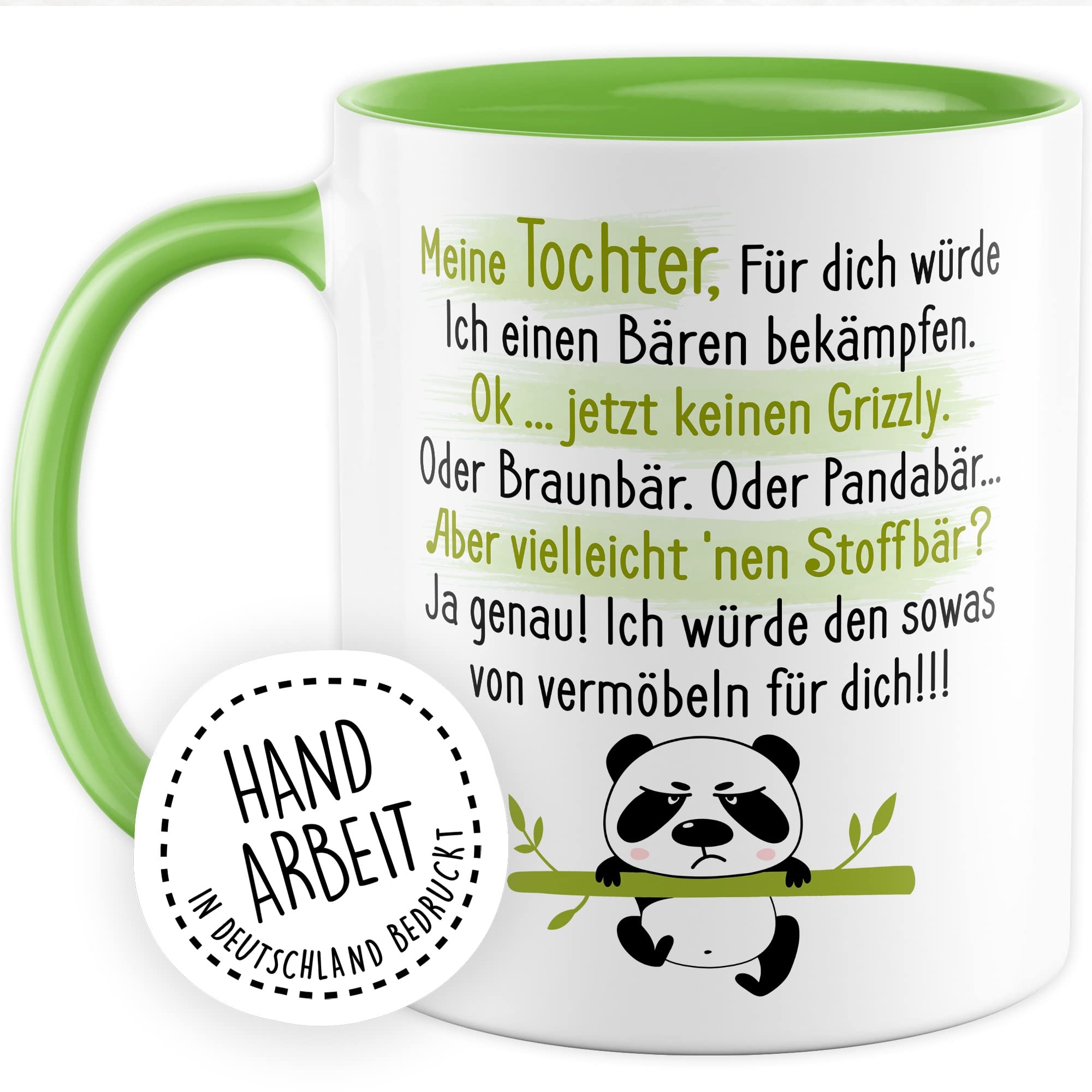 Sohn Tasse Geschenk, Mein Sohn für dich würde ich einen Bären bekämpfen Geschenkidee Vater Mutter Kaffeetasse mit Spruch lustig Kaffee-Becher Witztasse Teetasse Mama Papa