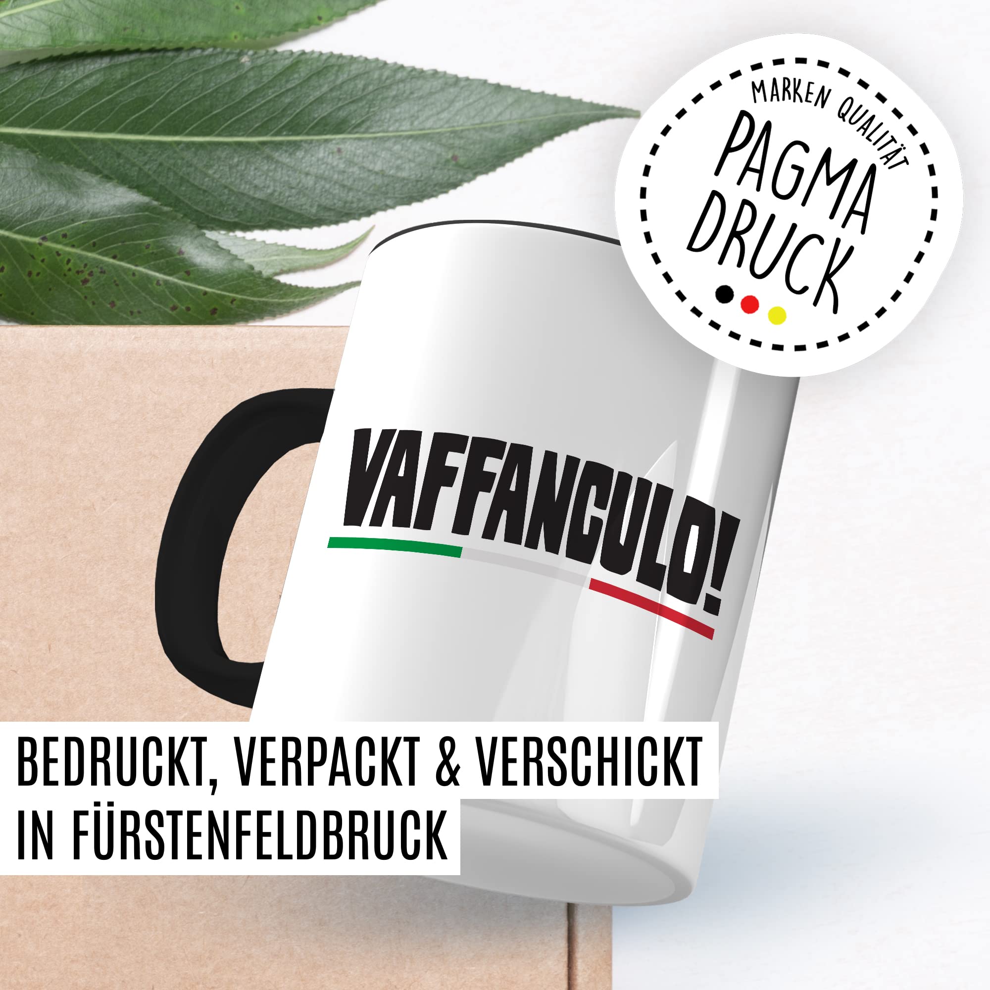 Vaffanculo Tasse lustige Kaffeetasse mit Spruch italienisch Kaffee-Becher Italienern Witz Vaffanculo Geschenkidee Italiener Italienerin Geschenk Italien italienisch Sarkasmus Schimpfwort Beleidigung Sprache