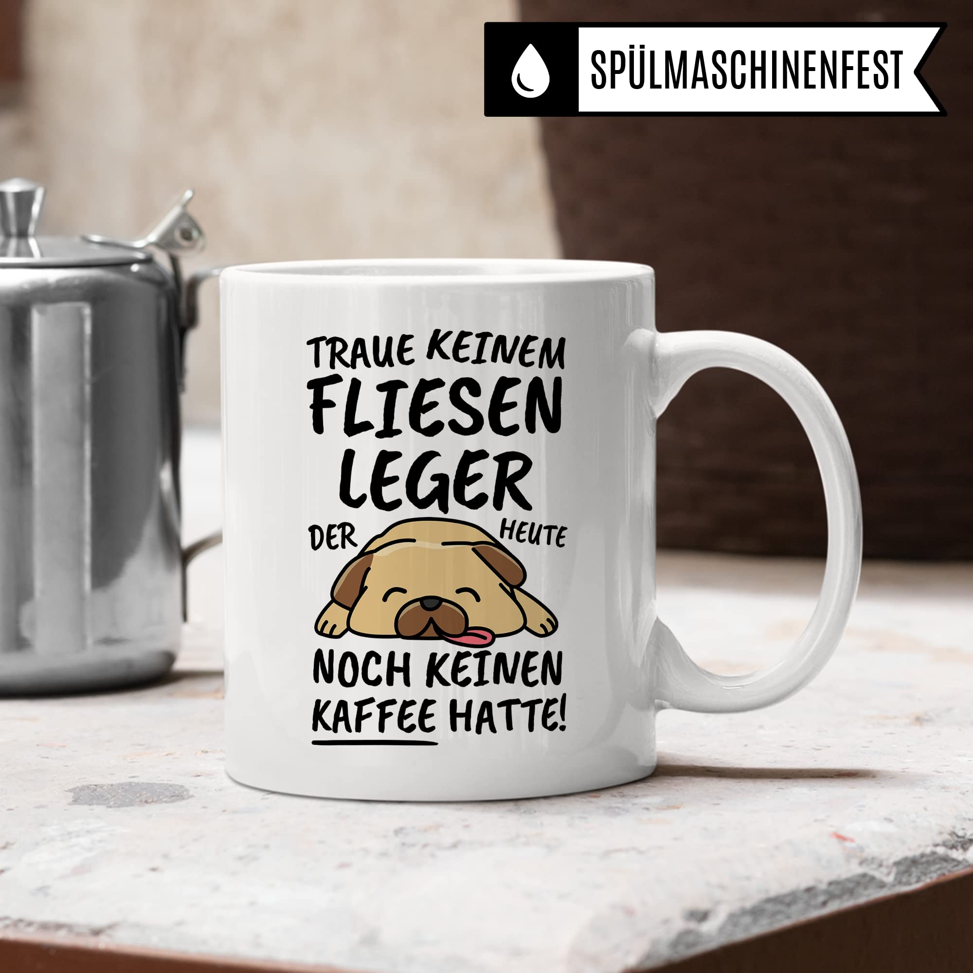 Tasse Fliesenleger lustig Fliesenleger Geschenk Beruf Spruch Kaffeebecher Fliesenleger Geschenkidee Fliesen legen Handwerk Kaffee-Tasse Teetasse Becher