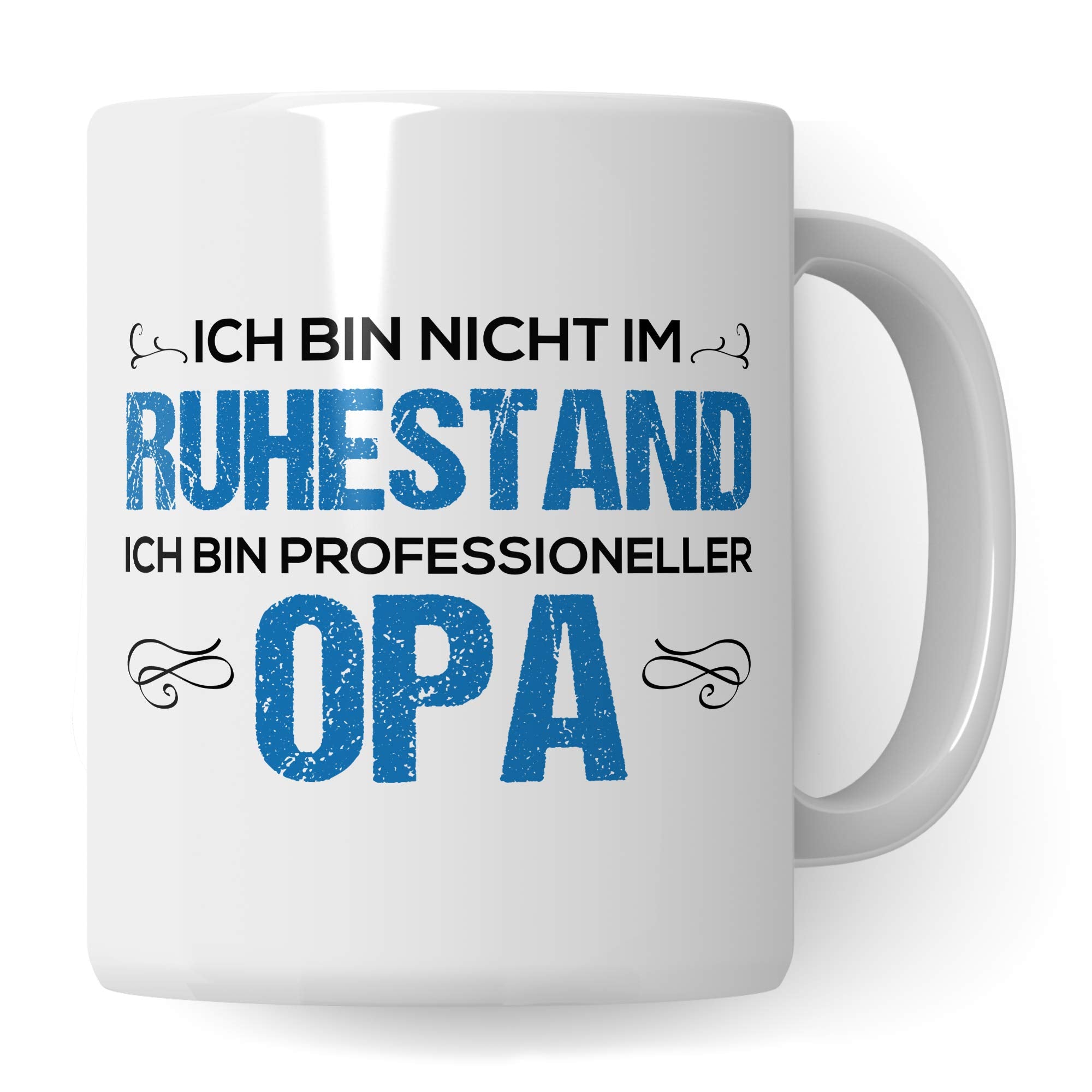 Pagma Druck Opa Rentner Tasse, Witzige Geschenke zum Ruhestand, Rente Becher Pensionierung Geschenk Renteneintritt, Rentenbeginn Pension Großvater Spruch Kaffeetasse Geschenkidee Abschiedsgeschenk