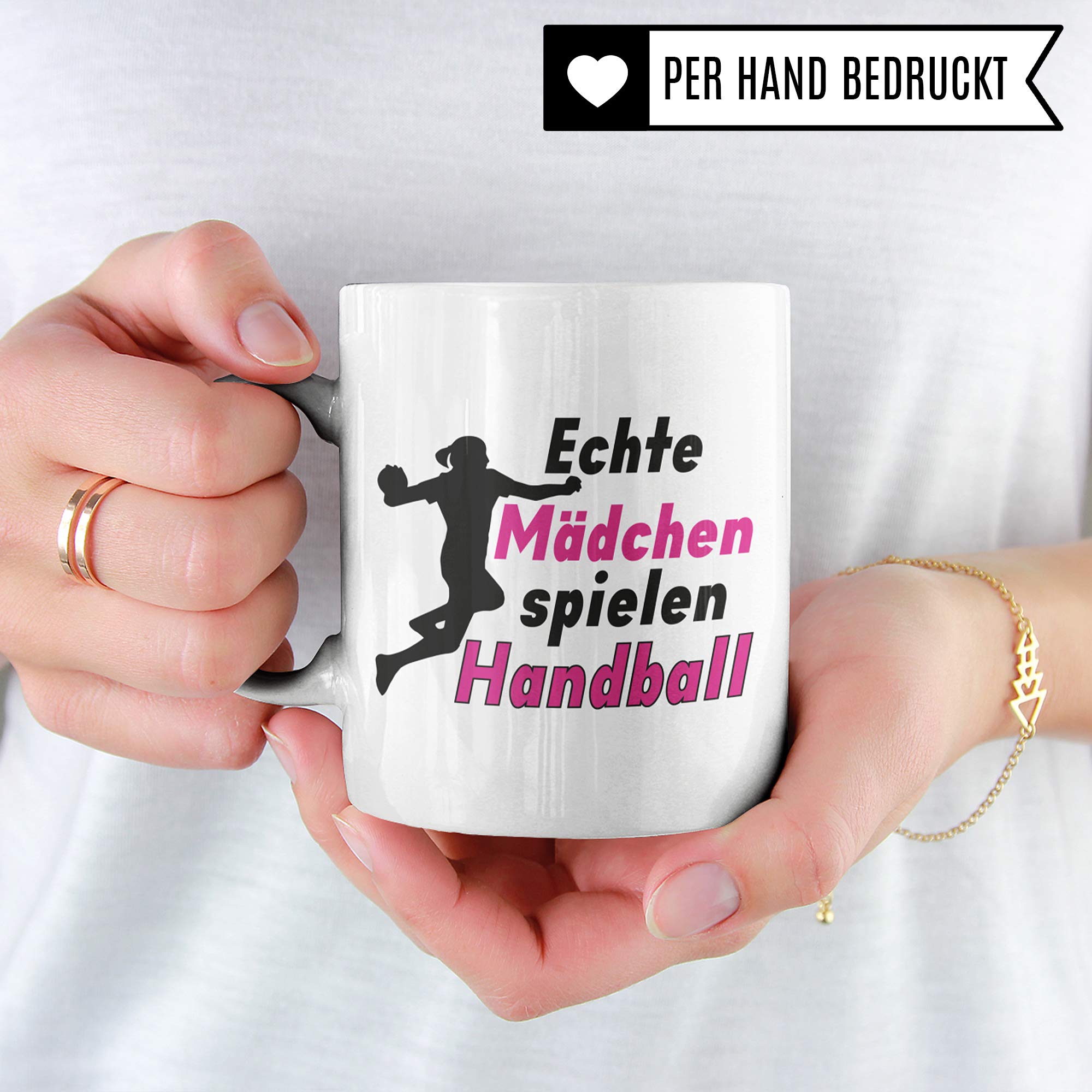 Pagma Druck Handballerin Tasse, Handball Geschenke für Mädchen, Handball Becher Frauen, Handballerin Spruch Kaffeetasse Geschenkidee, Handballspielerin Kaffeebecher Handballverein Handballer