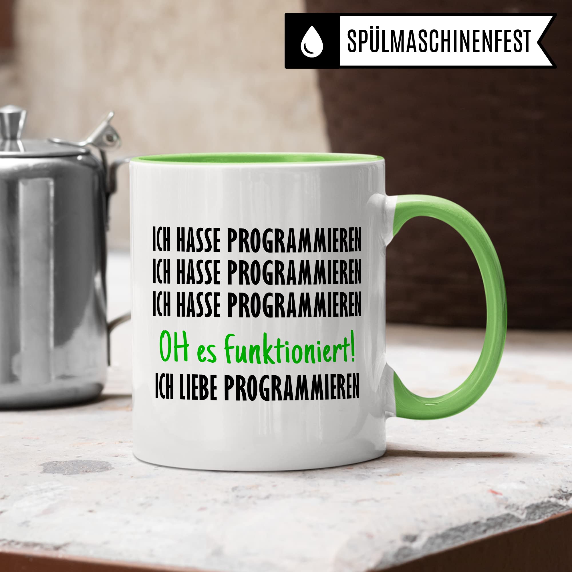 Programmieren Tasse Informatiker Kaffeetasse Informatikstudent Kaffee-Becher lustig Geschenk Sarkasmus Geschenkidee Programmierer