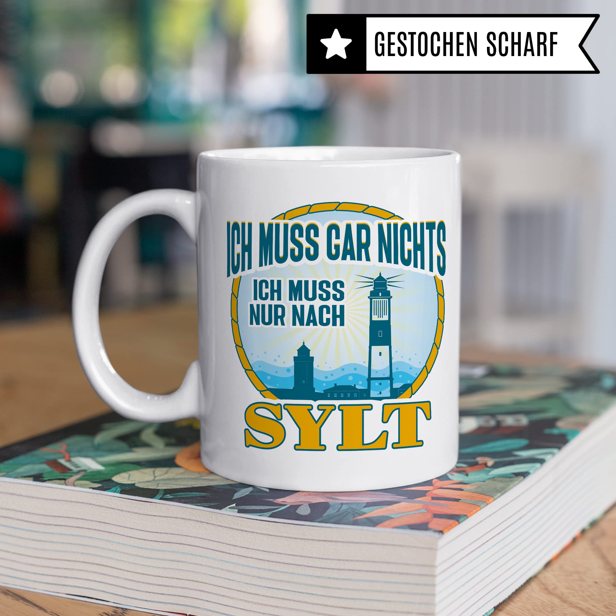 Tasse Sylt-Liebe mit Spruch Kaffee-Tasse Kaffee-Becher Geschenkidee für Syltliebhaber Geschenk Syltfan Tasse Insel Sylt lustig