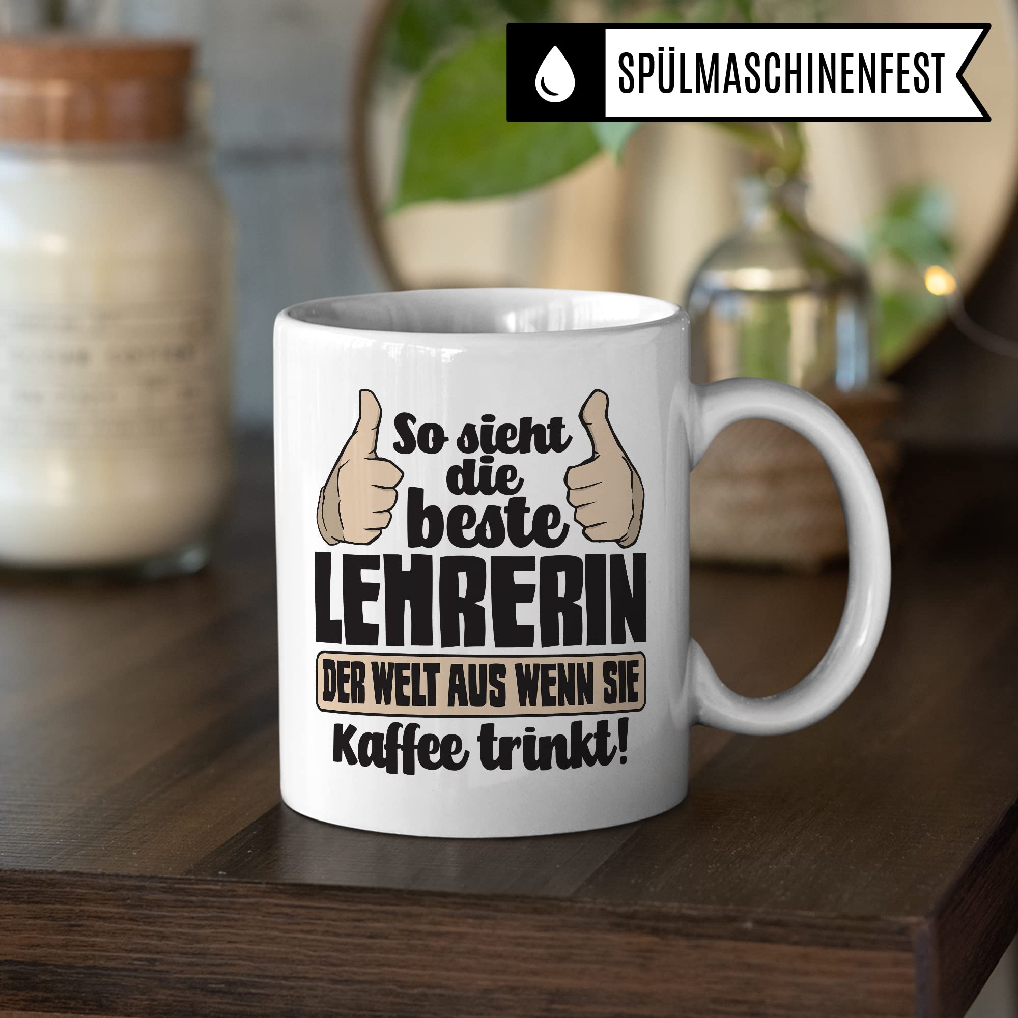 Tasse Lehrerin mit Spruch lustig Kaffeetasse Geschenkidee für Lehrerinnen Geschenk Grundschullehrerin Tasse Abschied Lehrerin Abschiedsgeschenk Gymnasium Kaffee-Becher