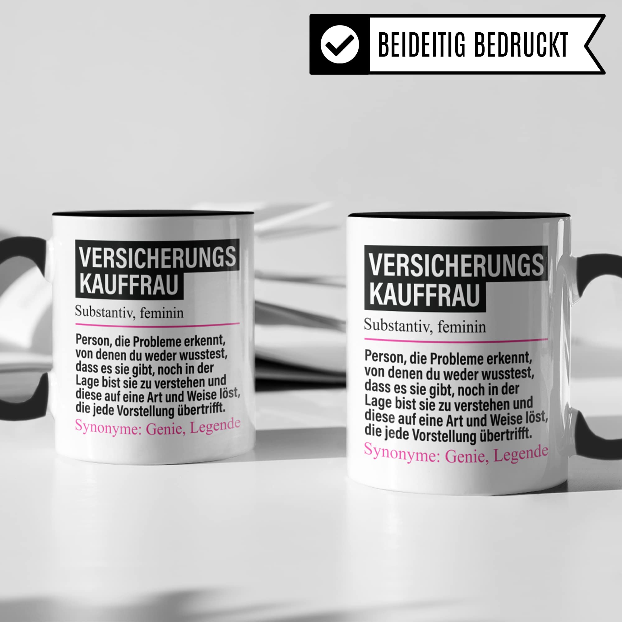 Tasse Versicherungskauffrau lustig, Versicherungskauffrau Geschenk Beruf, Spruch Kaffeebecher Versicherung Kauffrau Geschenkidee, Beruf Versicherungskauffrauen Kaffee-Tasse Teetasse Becher