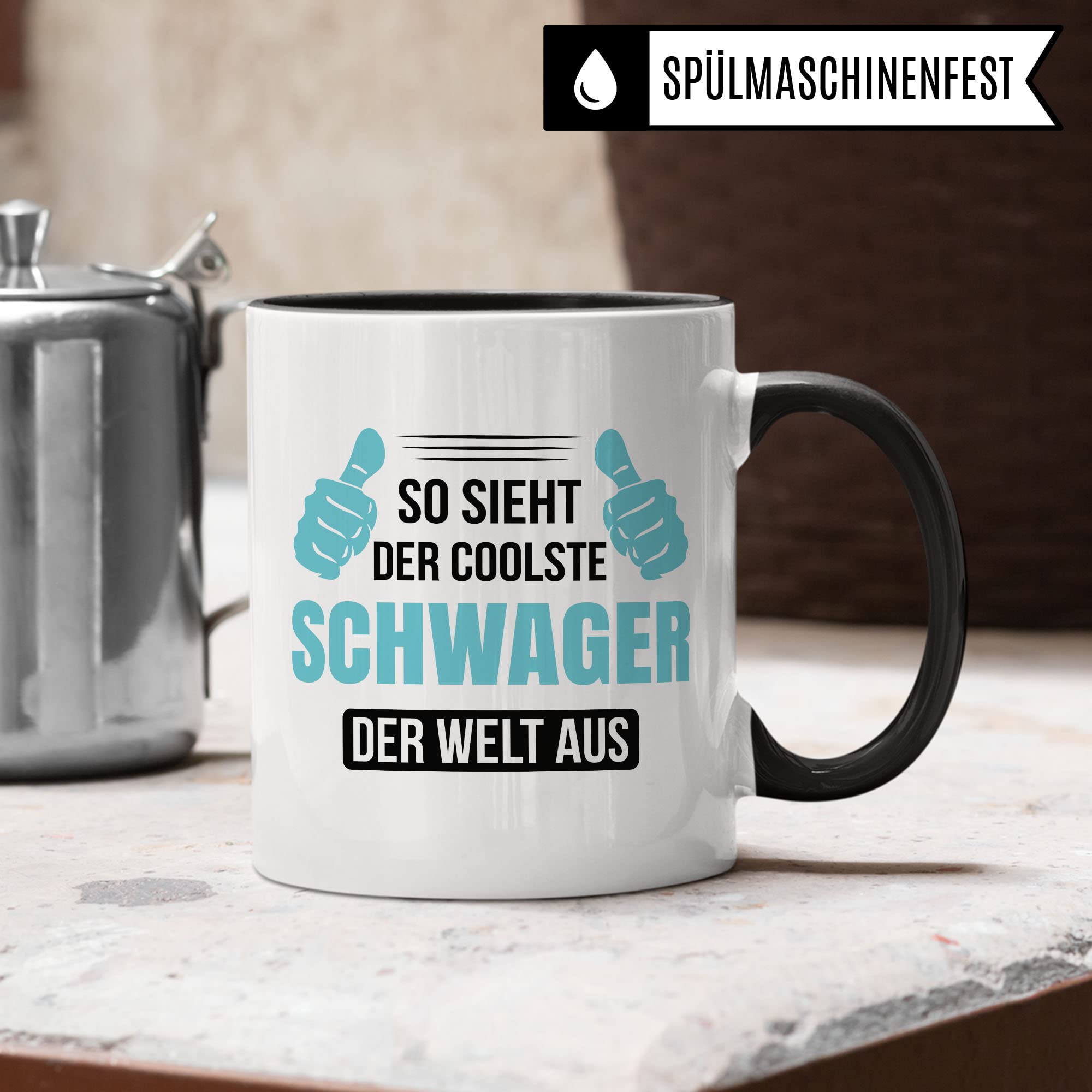 Schwager Tasse Geschenkidee Familie Kaffeetasse Geschenk für Schwäher Kaffeebecher Schwäger Becher