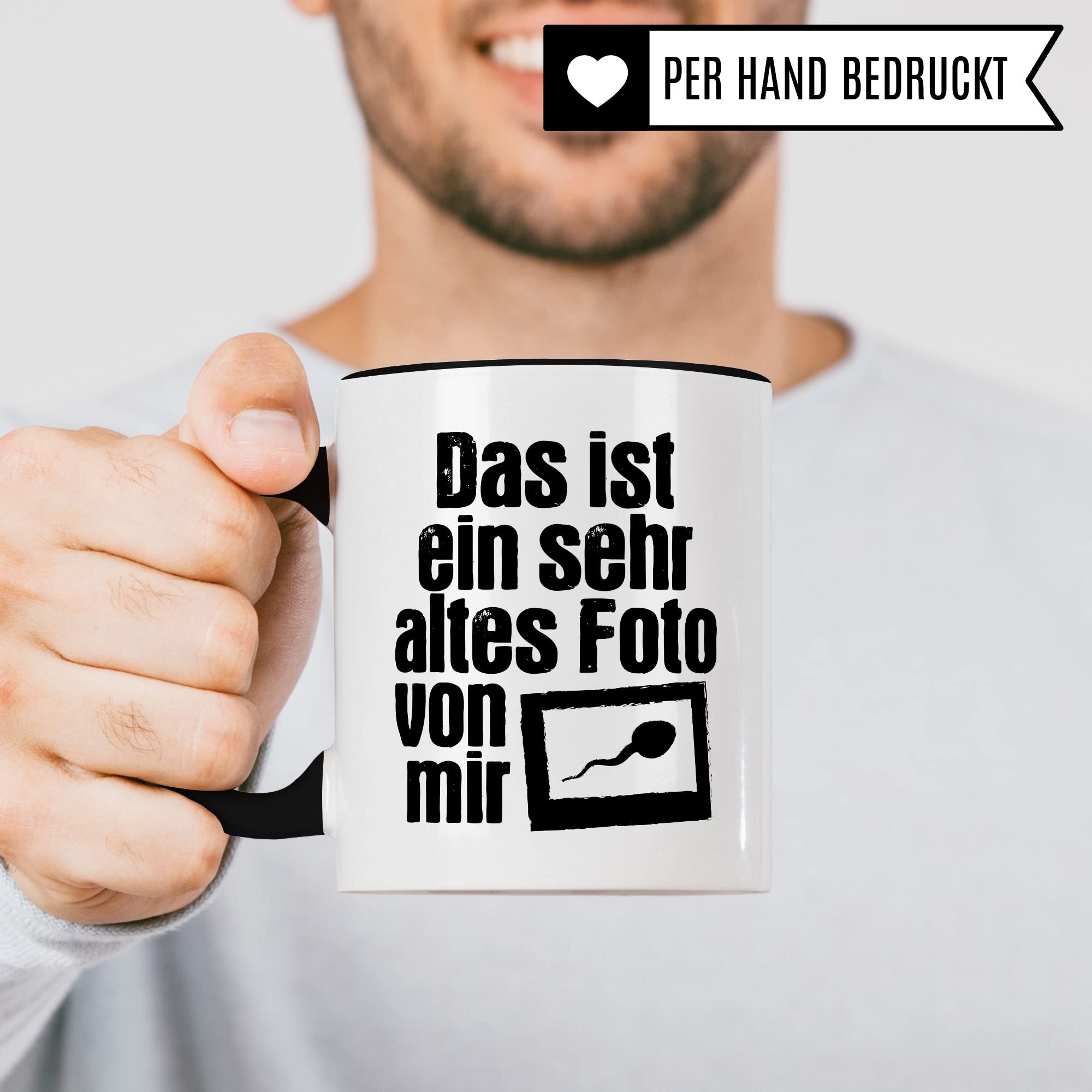 Lustige Tasse mit Spruch, Das ist ein sehr altes Foto von mir Spruch, Geschenk für Lehrer Kollegen Arbeiter, Kaffeetasse lustig, Sarkasmus, sarkastische Spruch Humor Witz Geschenkidee