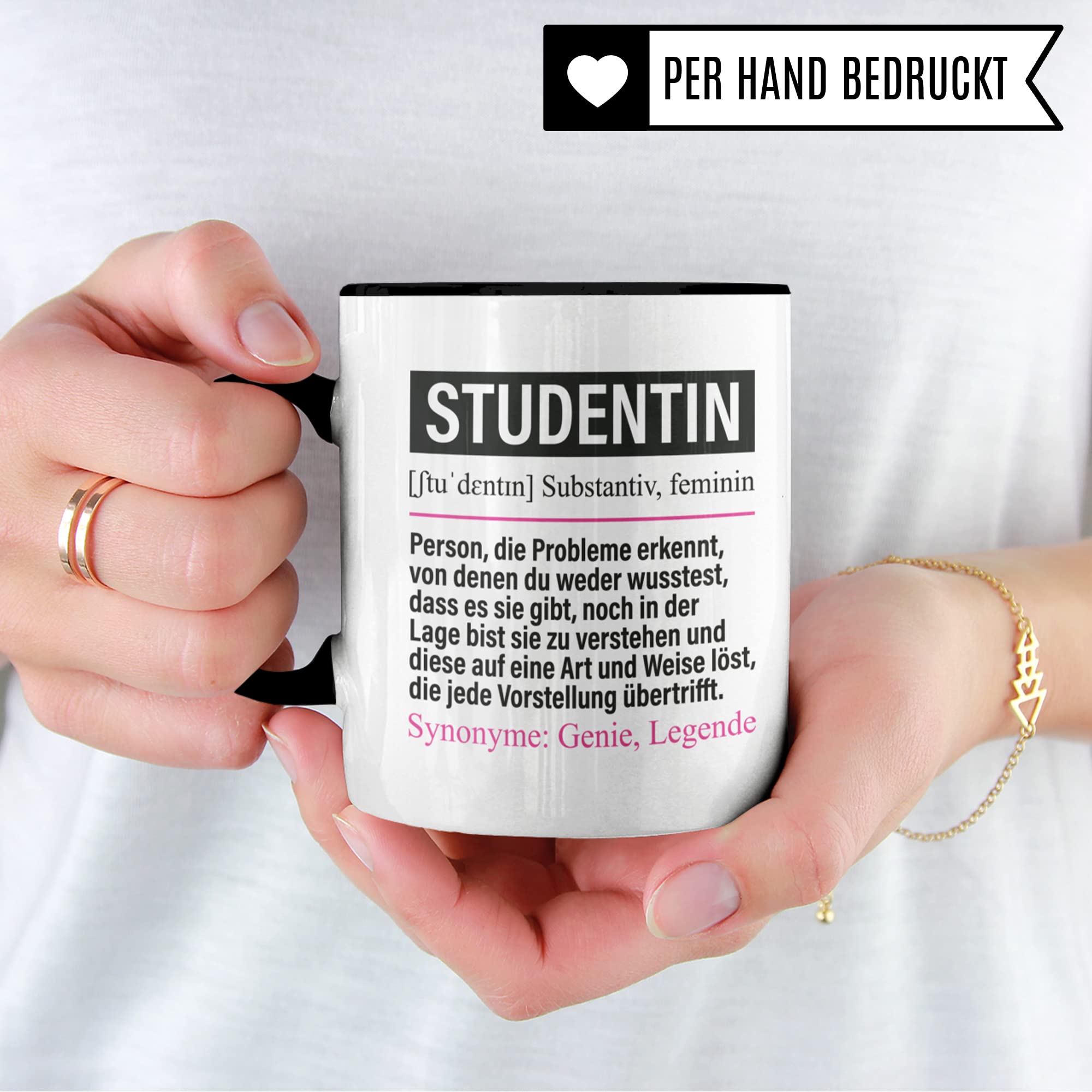 Tasse Studentin lustig, Studentin Geschenk Beruf, Spruch Kaffeebecher Studentinnen Geschenkidee, Beruf Studium Uni Universität Kaffee-Tasse Teetasse Becher