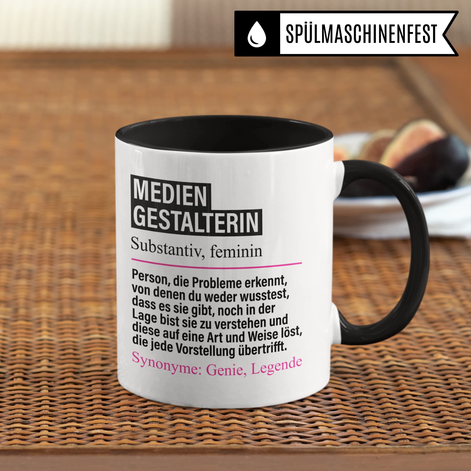 Tasse Mediengestalterin lustig, Mediengestalterin Geschenk Beruf, Spruch Kaffeebecher Geschenkidee, Beruf Medien-Gestalterin Kaffee-Tasse Teetasse Becher