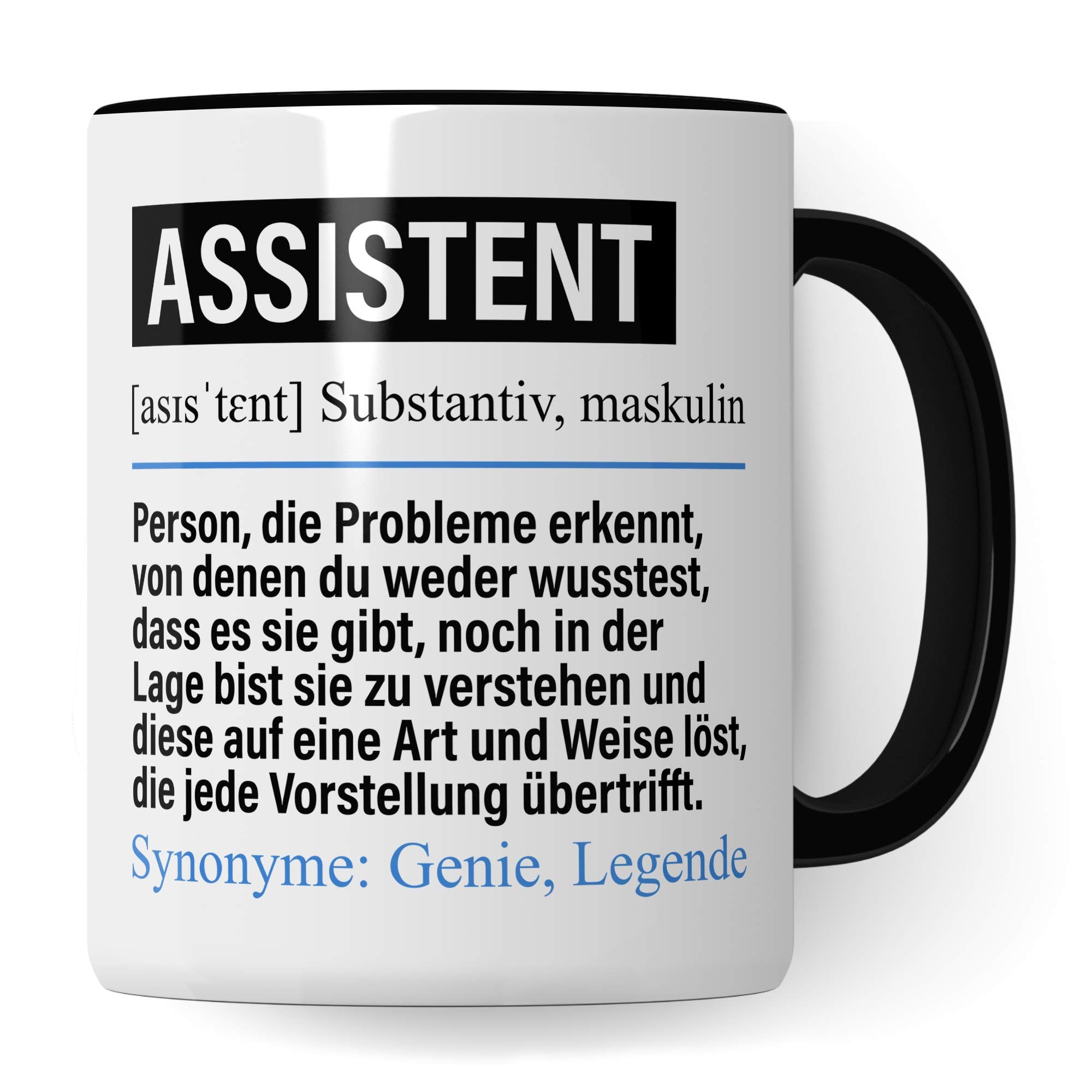 Pagma Druck Tasse Assistent lustig, Assistent Geschenk, Spruch Hilfskraft Geschenkidee, Kaffeetasse Beruf Kaffeebecher Teetasse Assistenten Becher